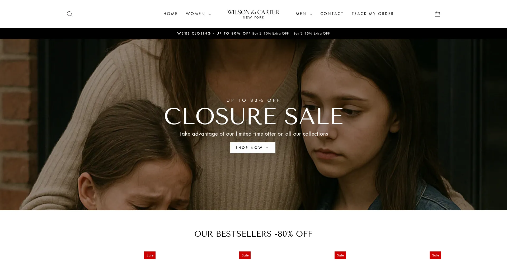 Website screenshot of Wilsonandcarter.com