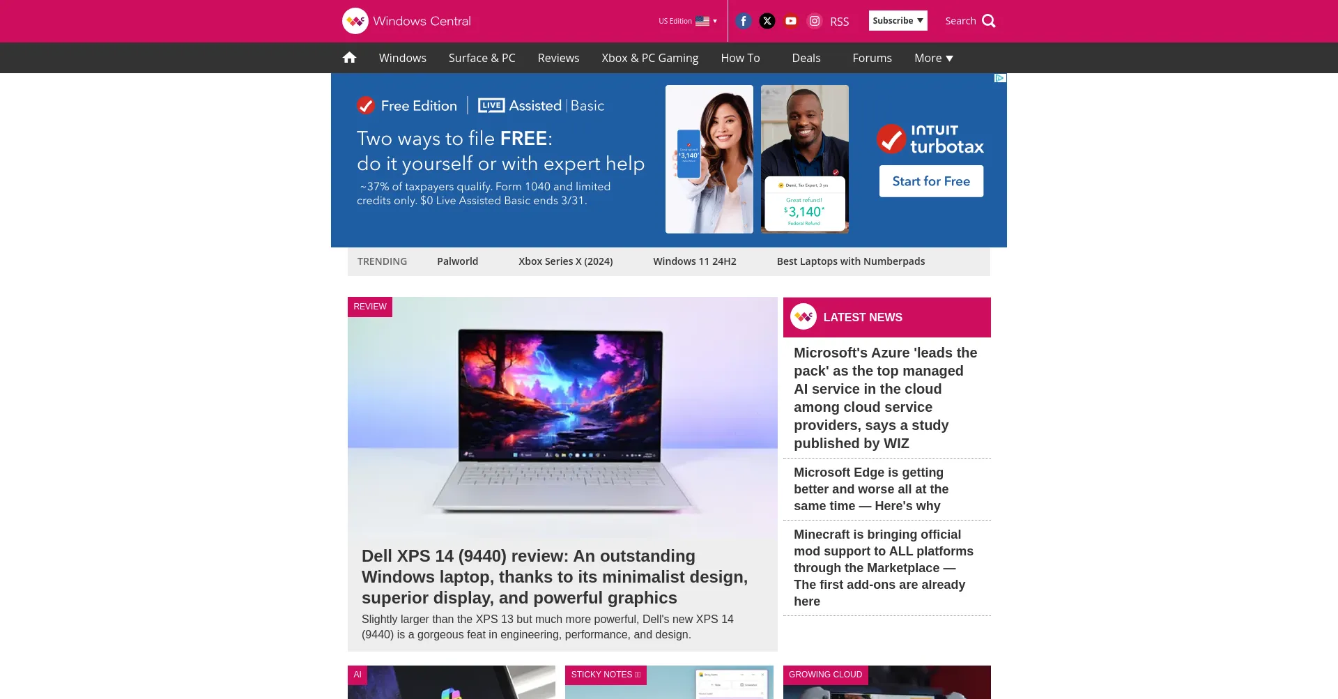 Windowscentral.com Screenshot