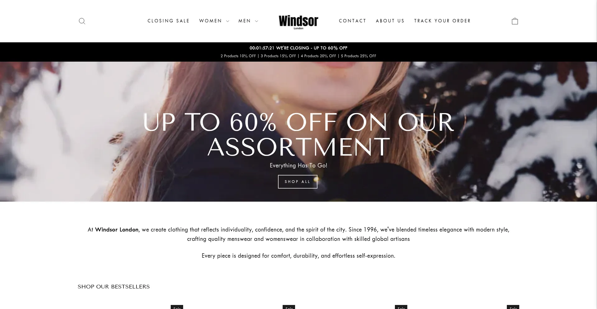 Website screenshot of Windsor-london.com