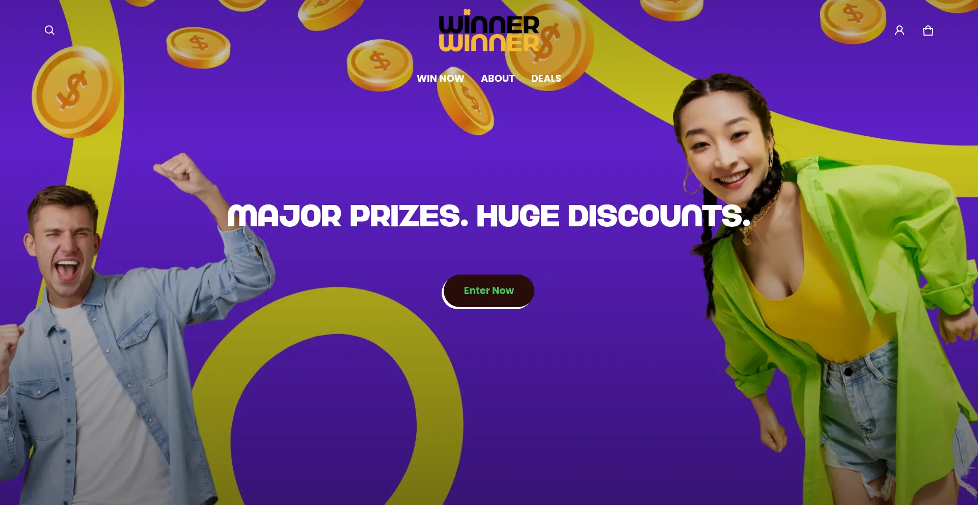 Website screenshot of Winner2x.com