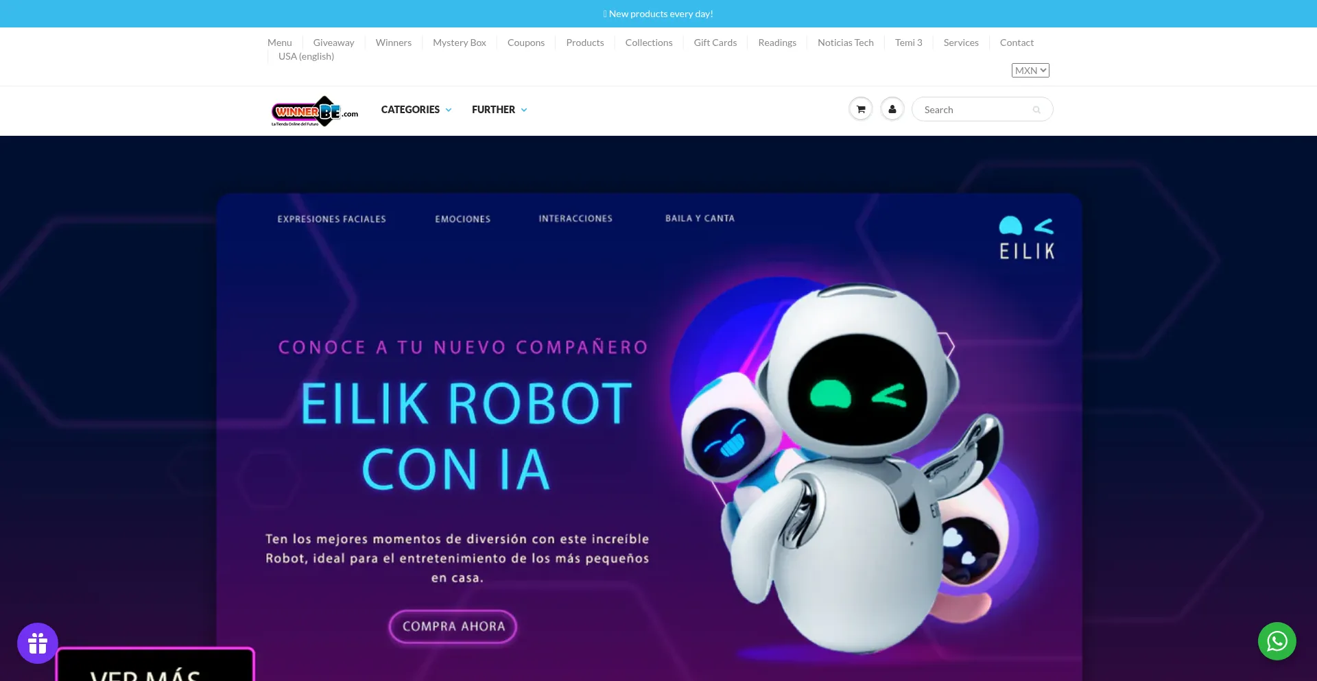 Website screenshot of Winnerbe.com