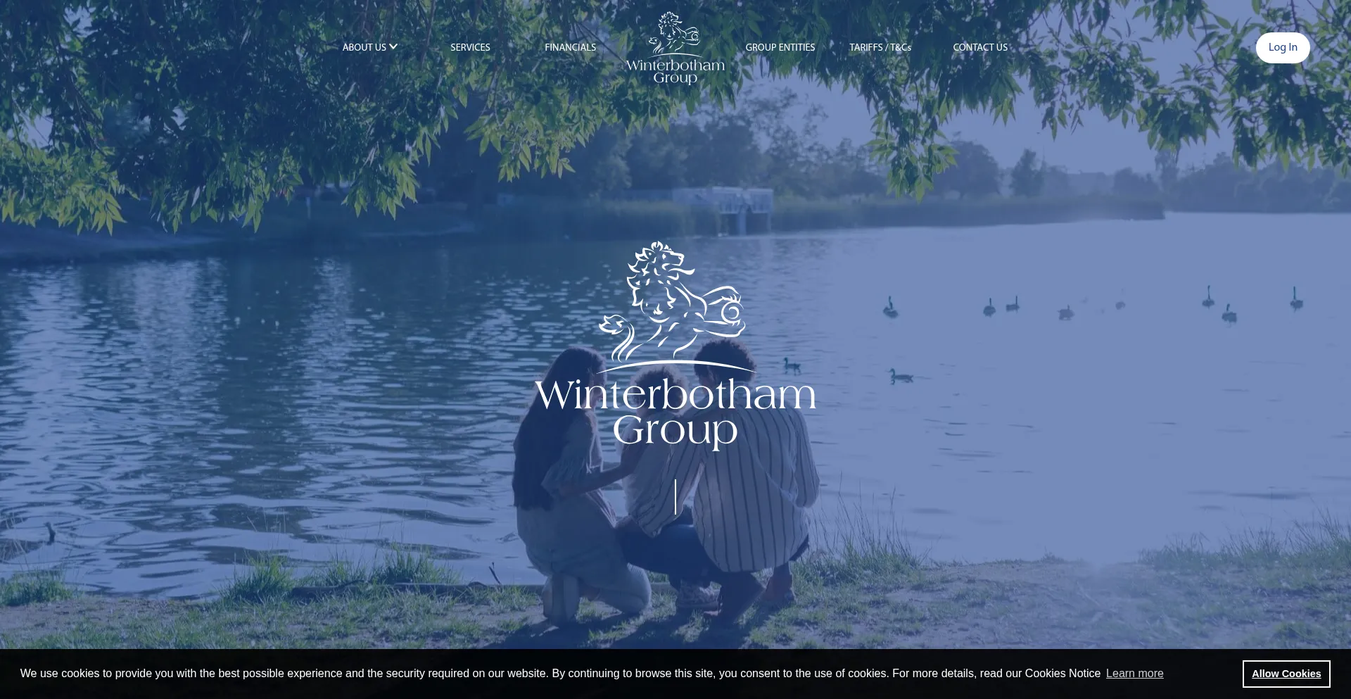 Website screenshot of Winterbotham.com