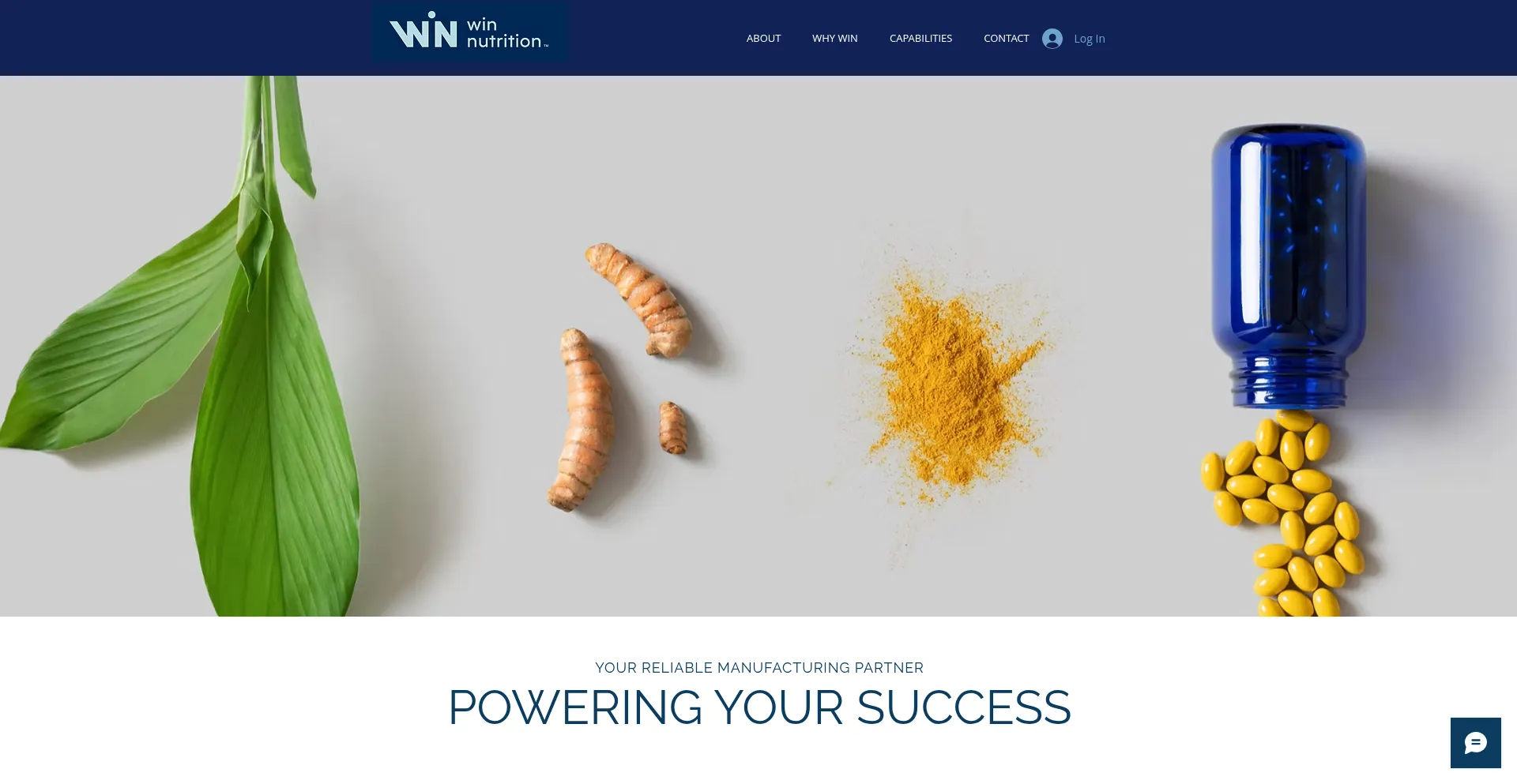 Website screenshot of Winutrition.com