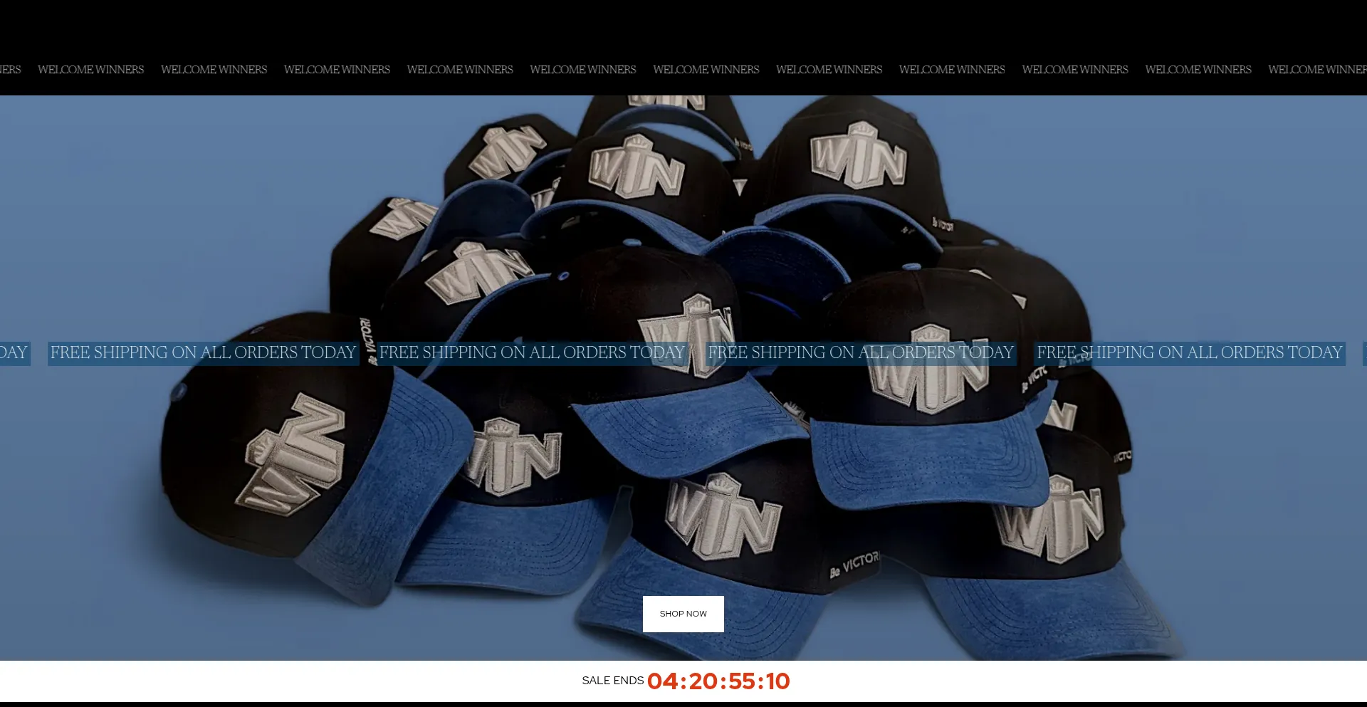 Website screenshot of Winvictorious.com