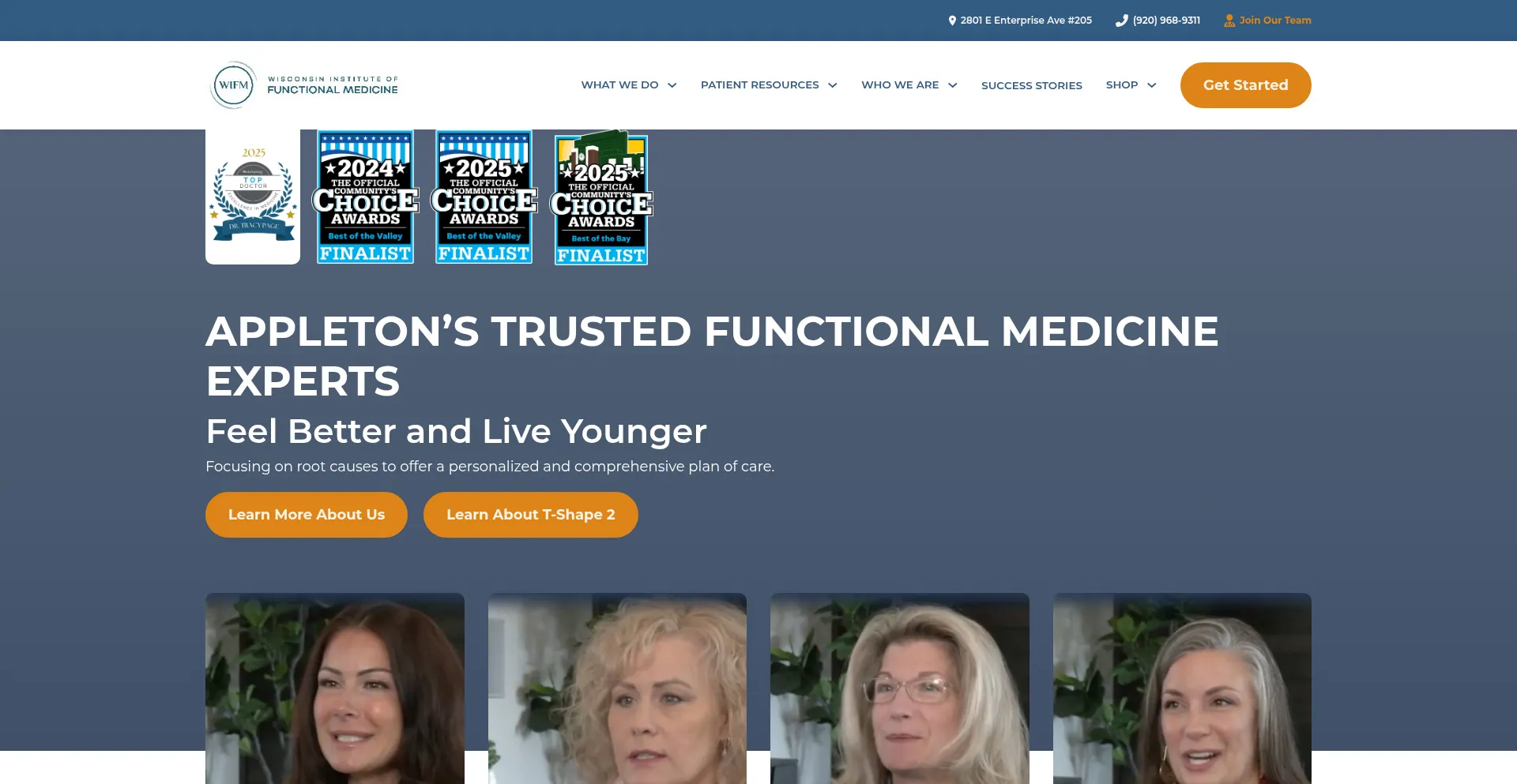 Website screenshot of Wisconsinfunctionalmed.com