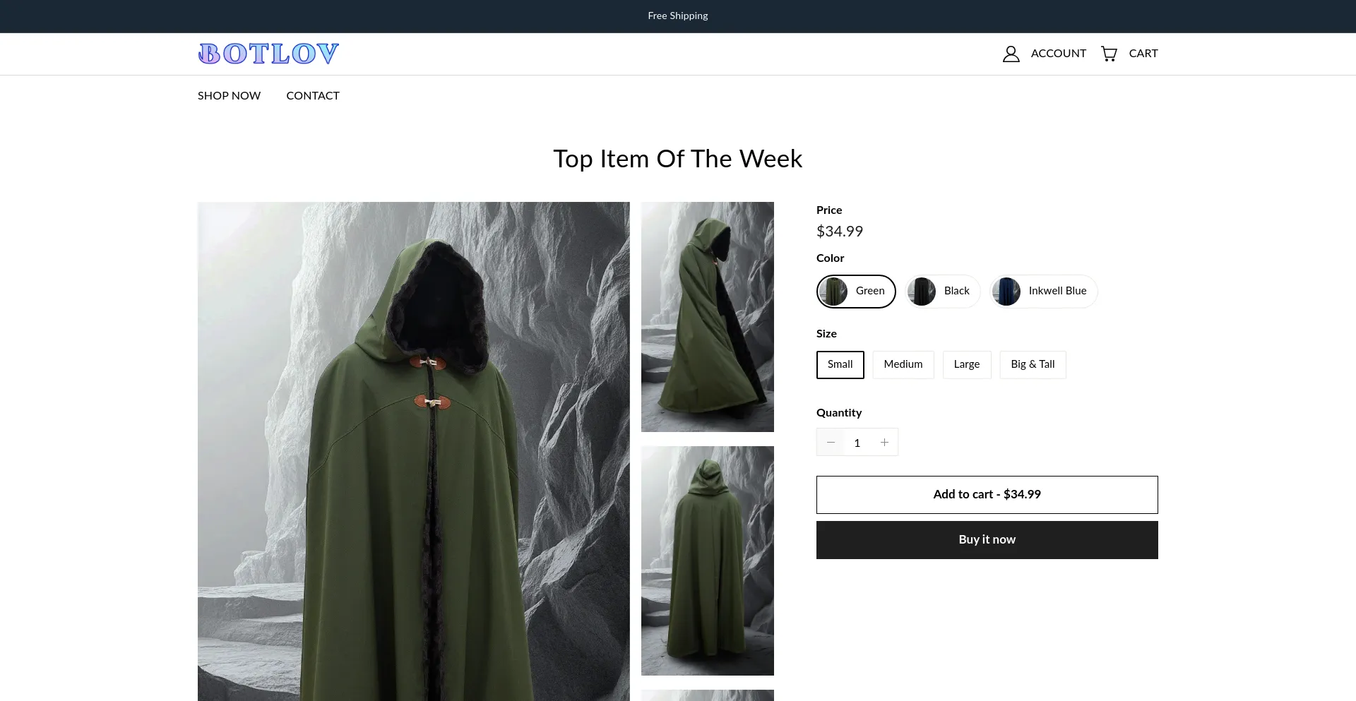 Website screenshot of Wiskle.shop