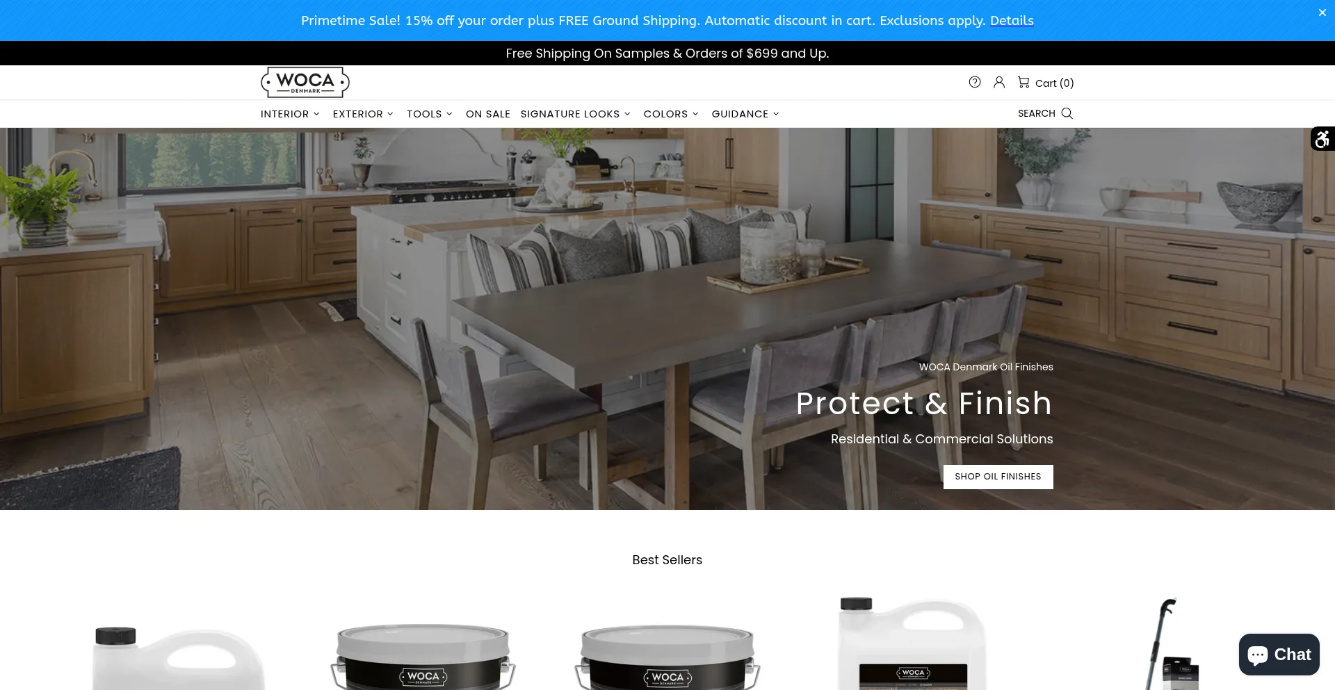 Website screenshot of Wocawoodcare.com