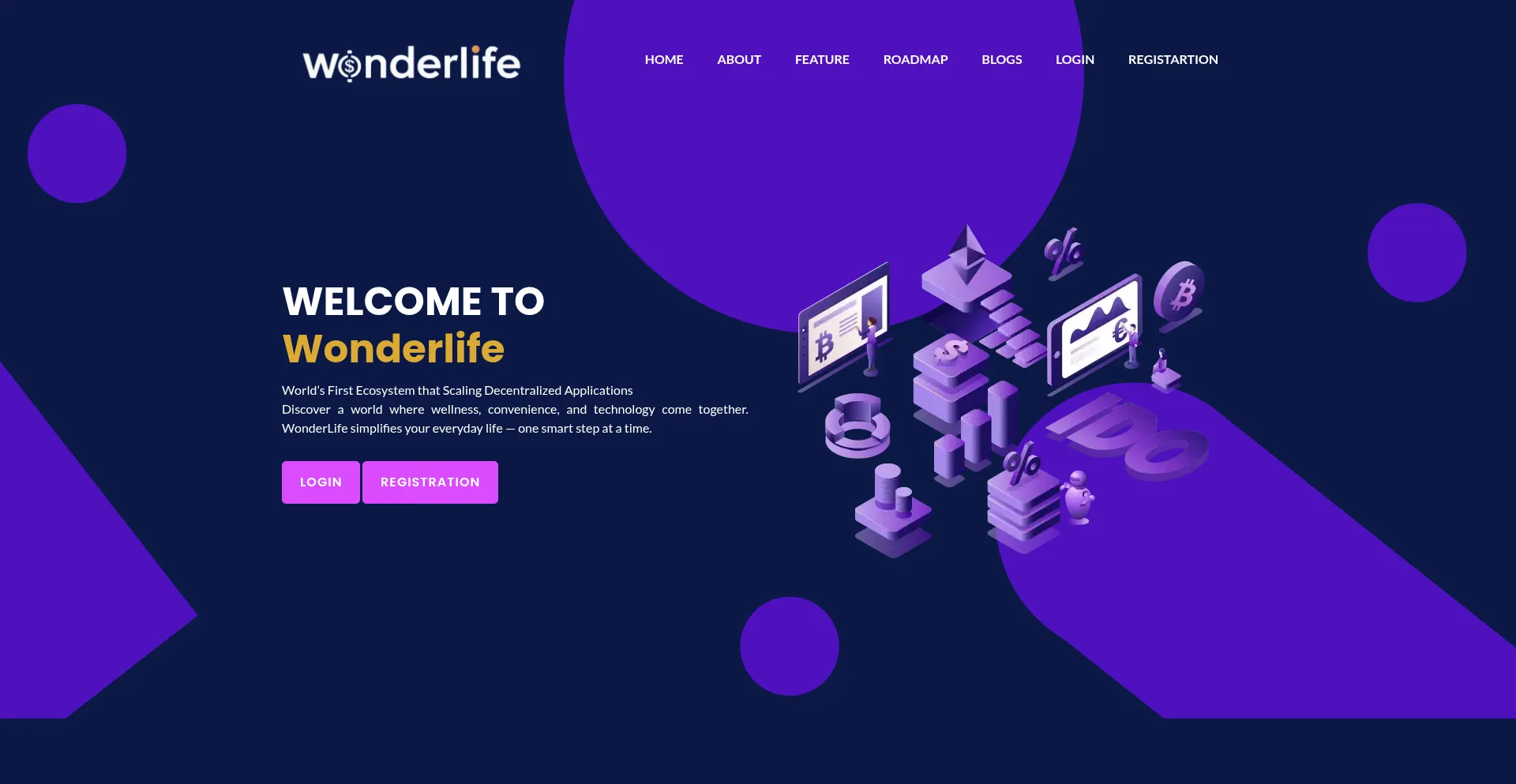 Website screenshot of Wonderlife.co.in