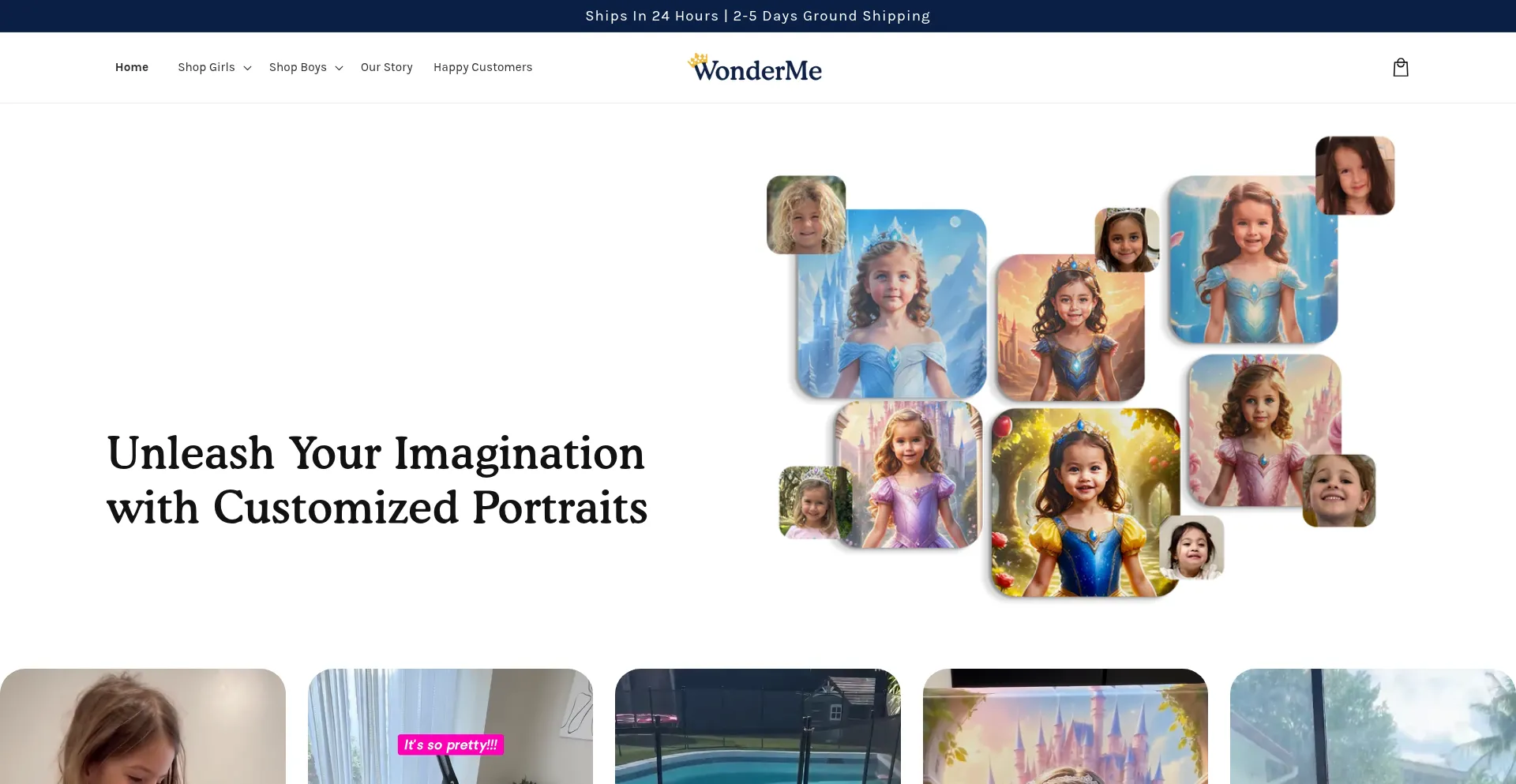 Website screenshot of Wonderme.co