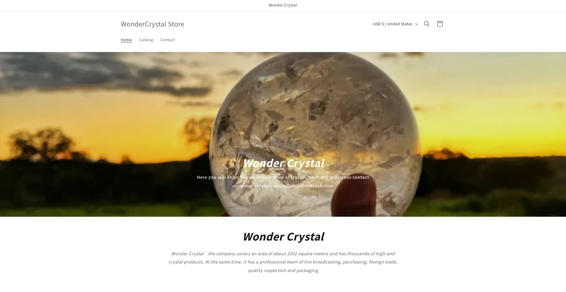 Wonderscrystal.myshopify.com Screenshot