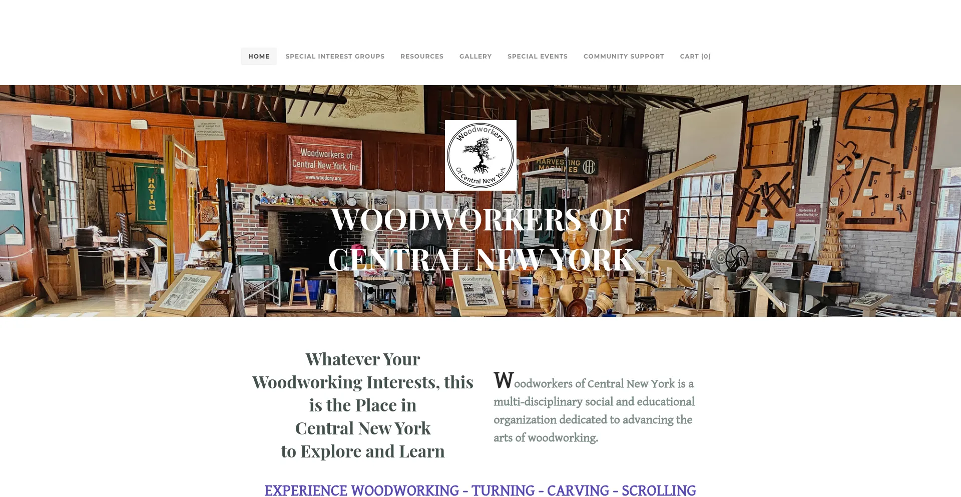 Website screenshot of Woodcny.org