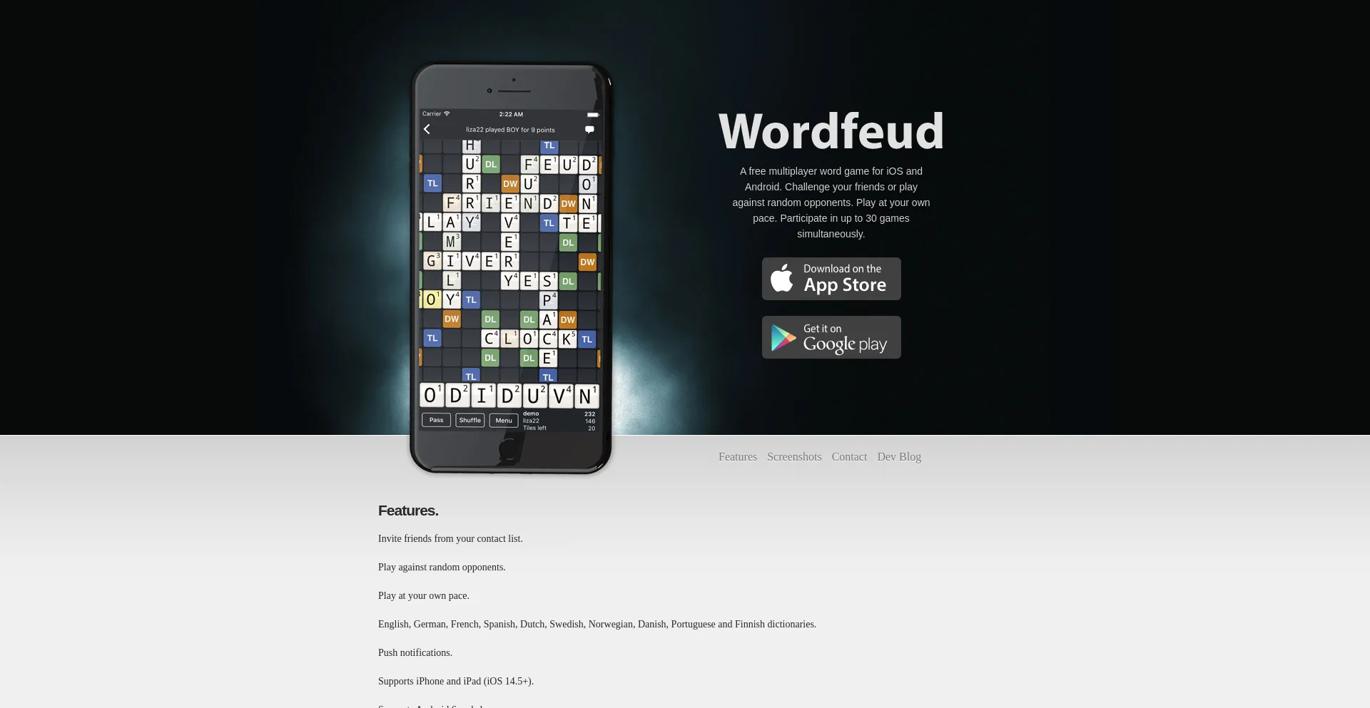 Wordfeud.com Screenshot