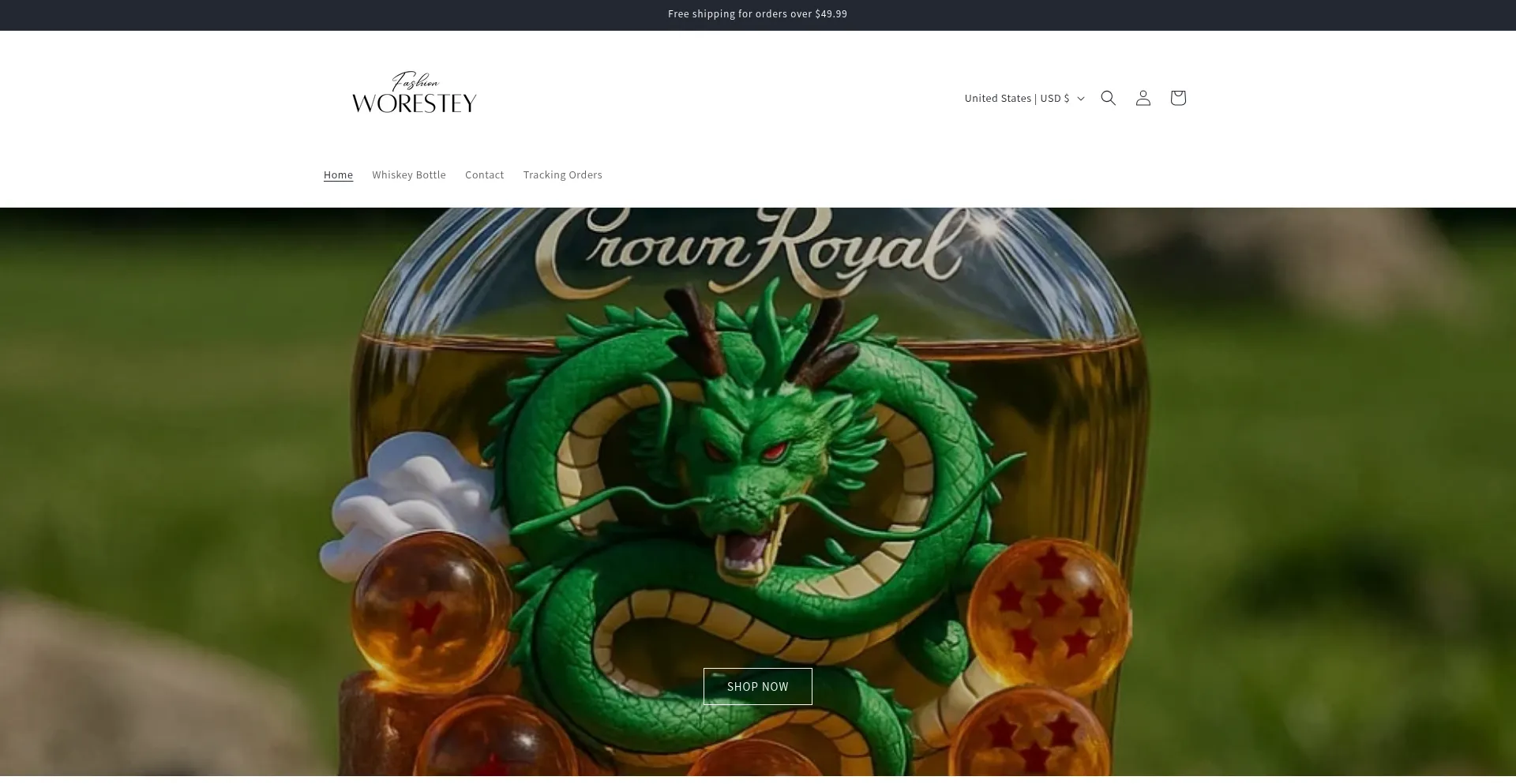 Website screenshot of Worestey.com