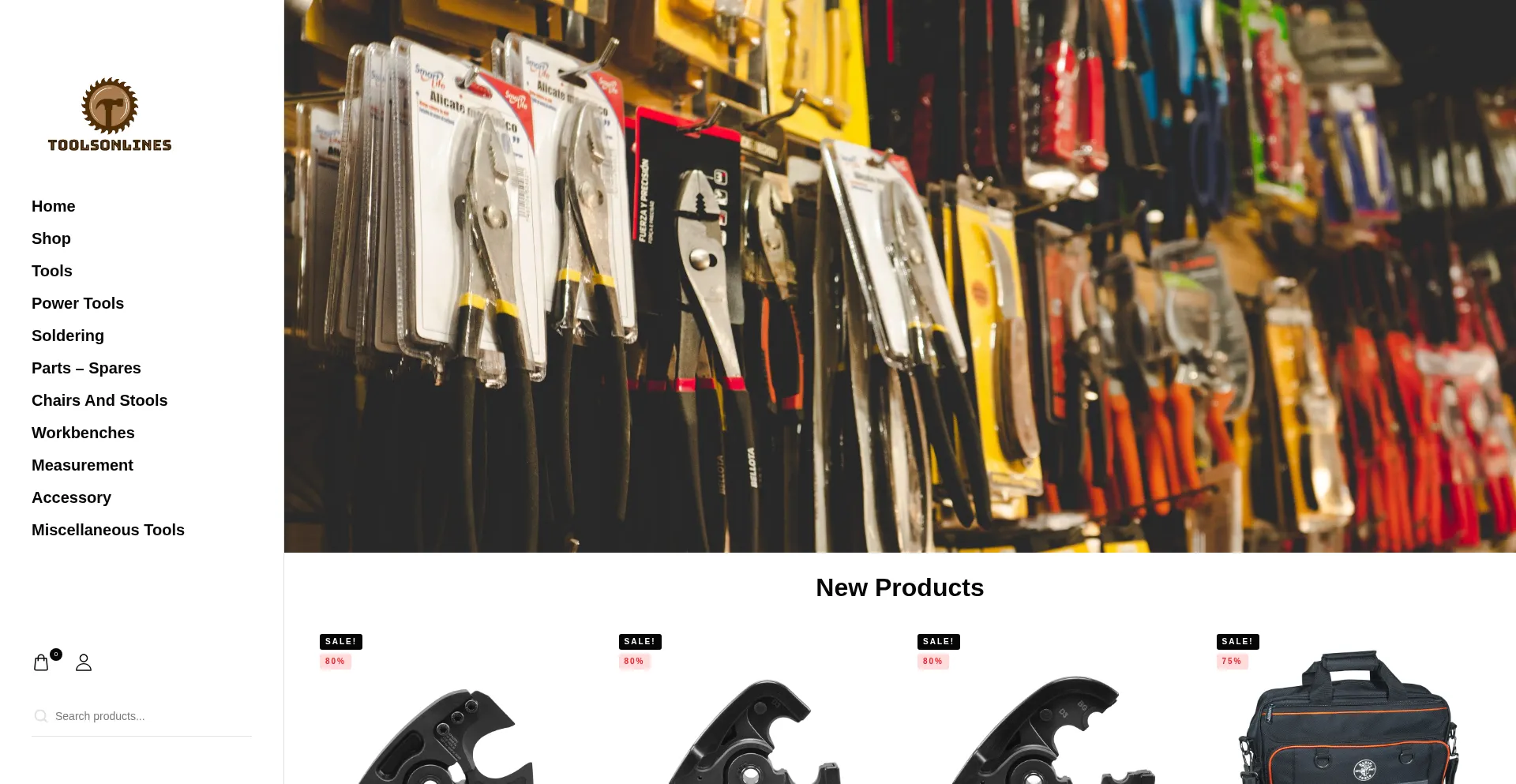 Website screenshot of Worktoolsstore.com