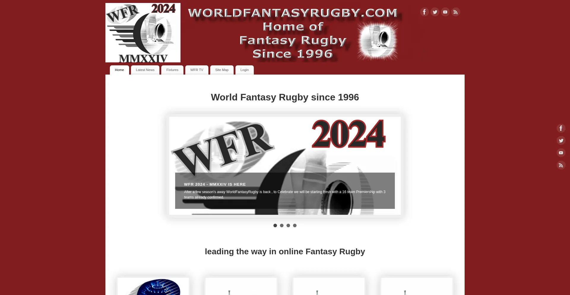 Worldfantasyrugby.com Screenshot