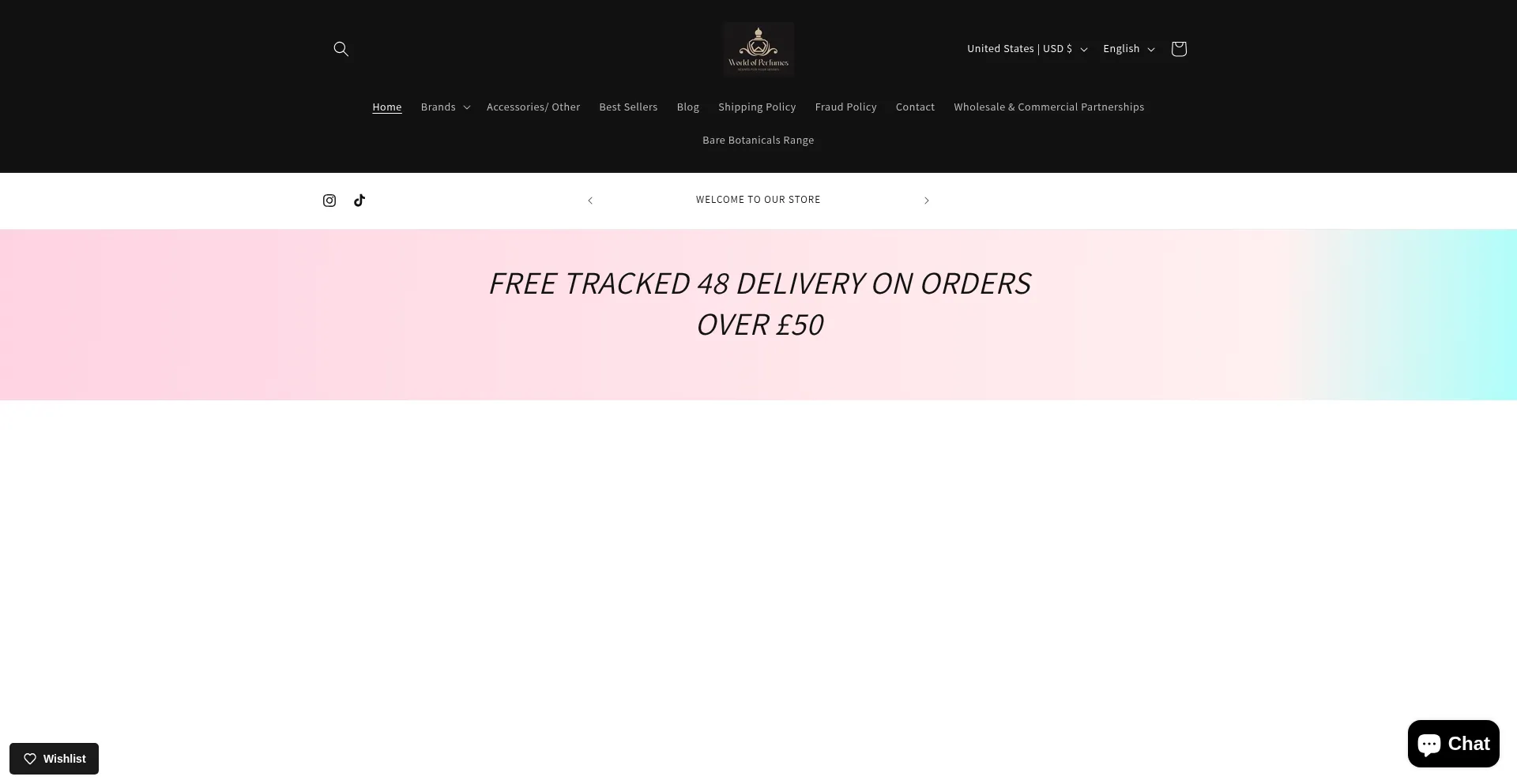 Worldofperfumesuk.com Screenshot