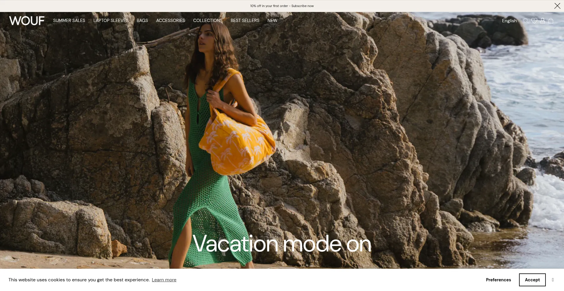 Website screenshot of Wouf.com