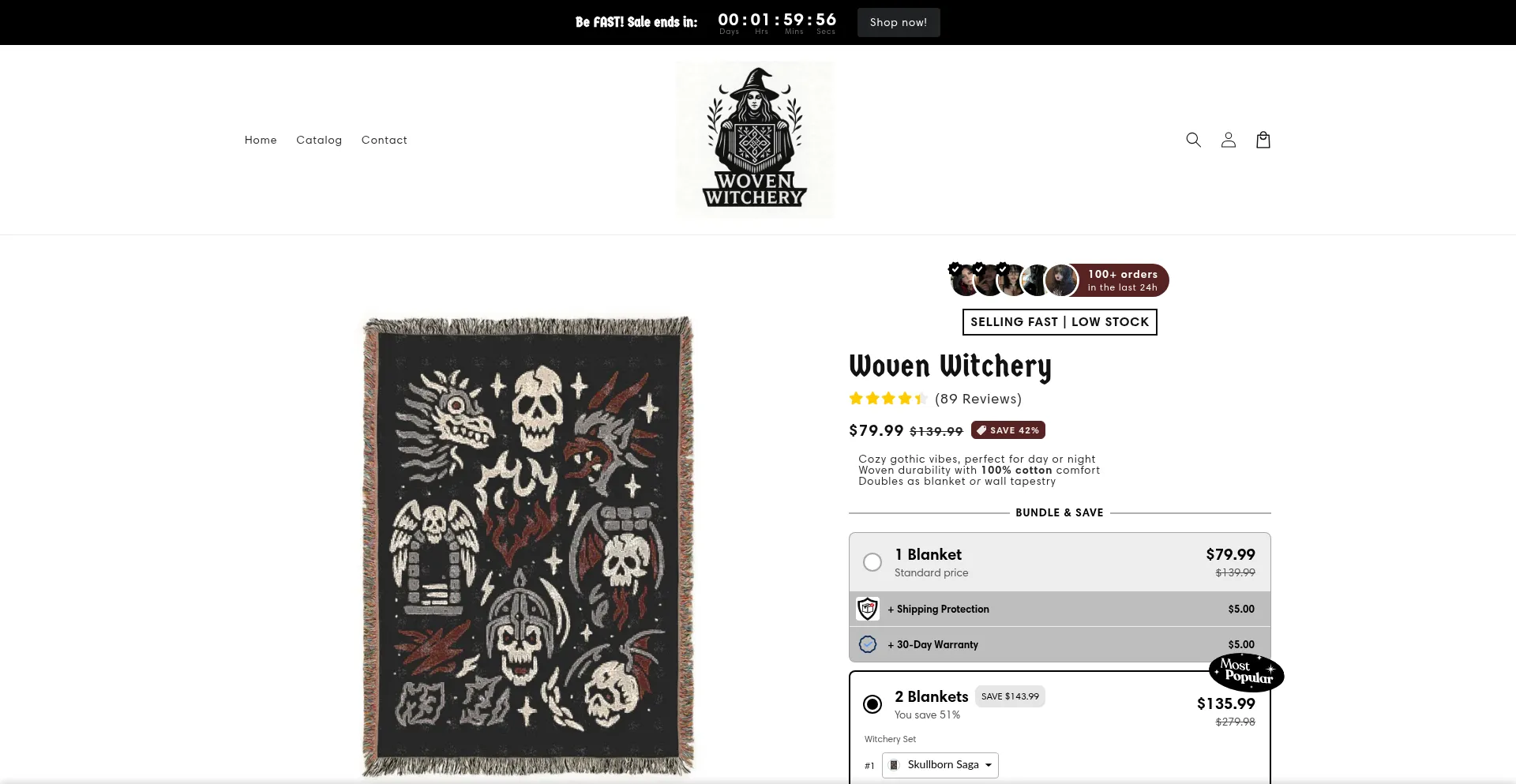 Website screenshot of Wovenwitchery.com