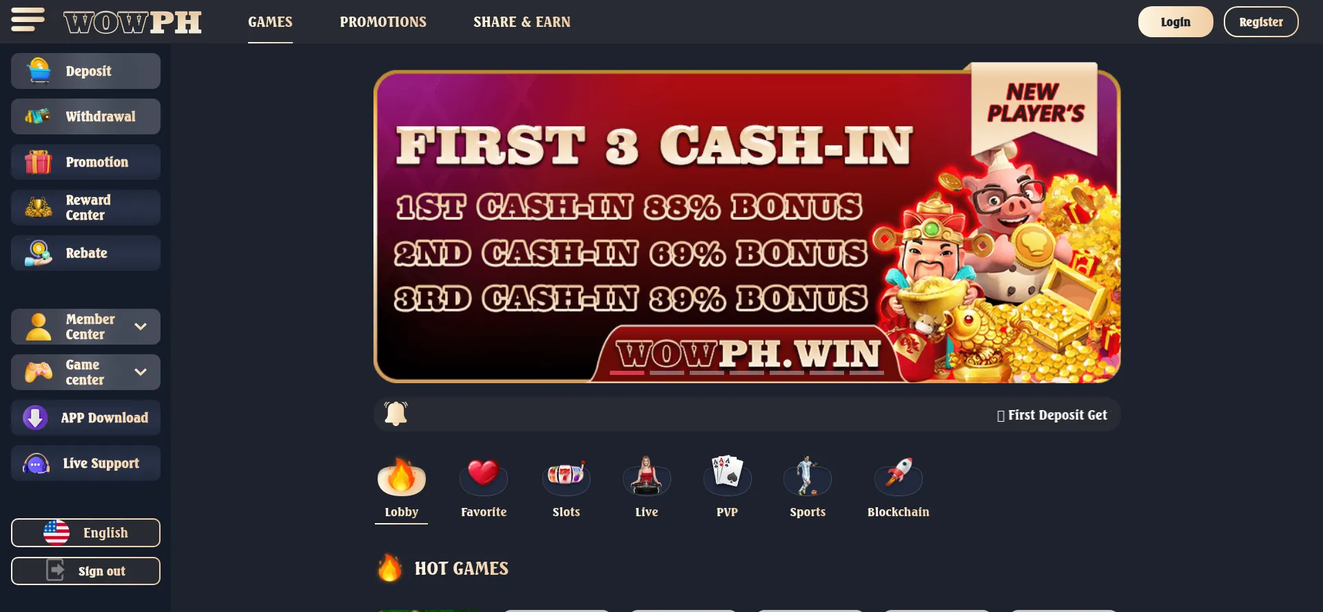 Website screenshot of Wowph22.com