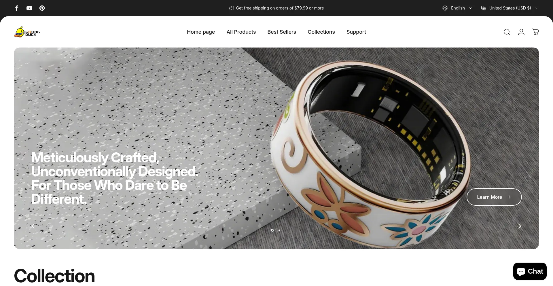 Website screenshot of Wrongduck.com