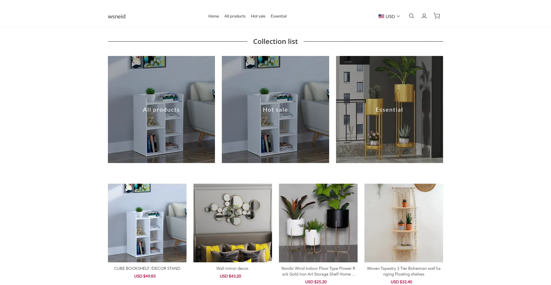 Website screenshot of Wsneid.com
