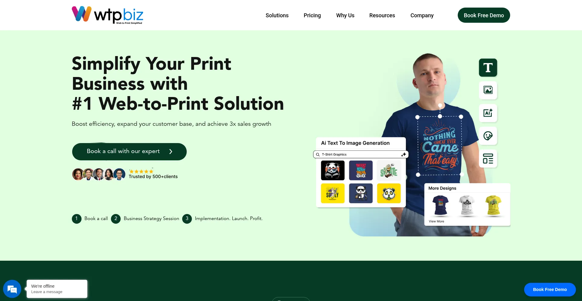 Website screenshot of Wtpbiz.com