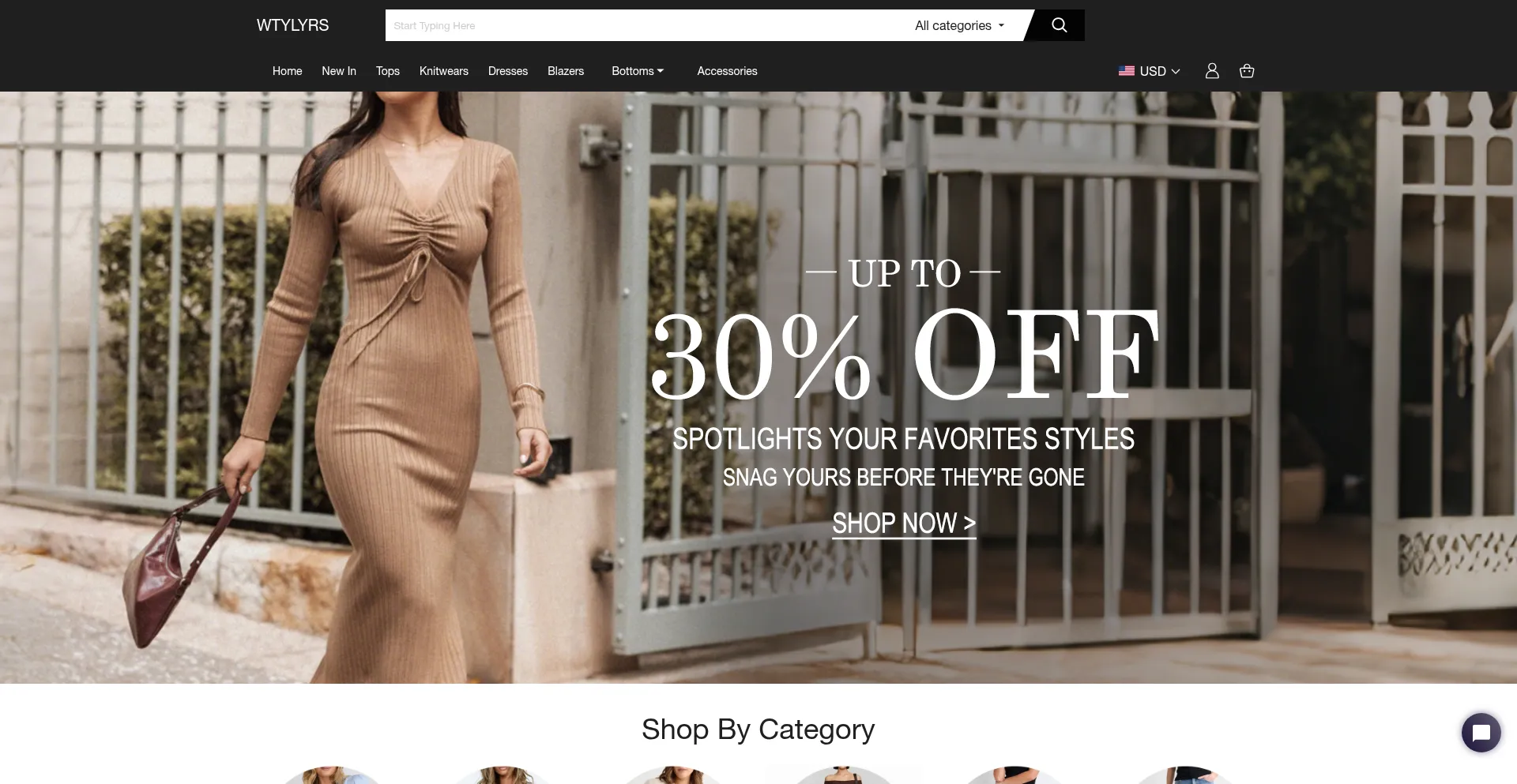 Website screenshot of Wtylyrs.com