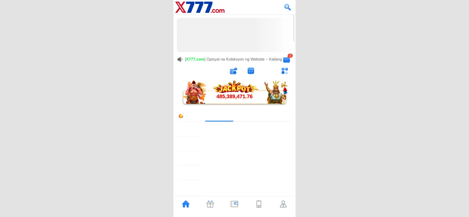 Website screenshot of X777ee.com