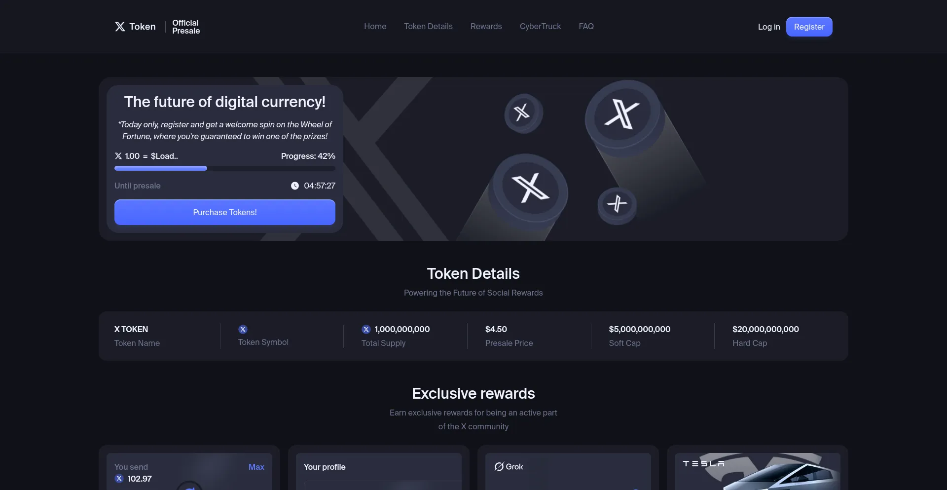 Website screenshot of X-premarket.run