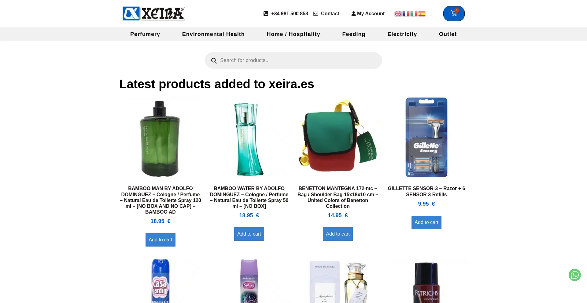 Website screenshot of Xeira.es