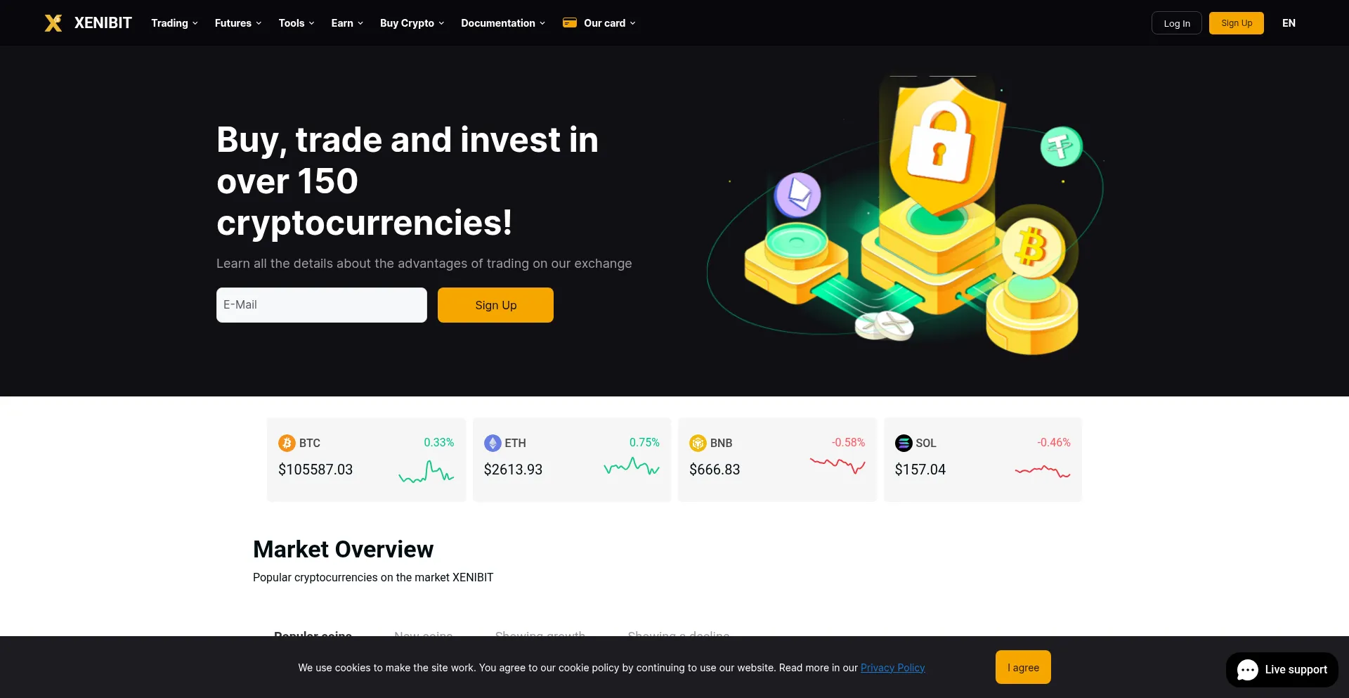 Website screenshot of Xenibit.com