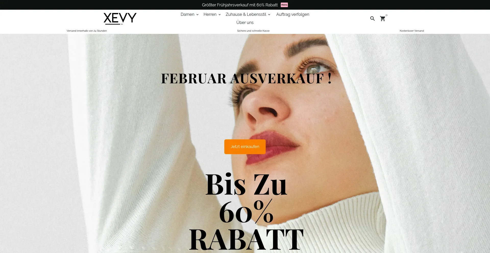 Website screenshot of Xevy.de
