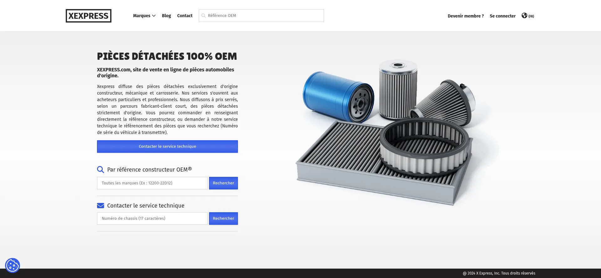 Website screenshot of Xexpress.com
