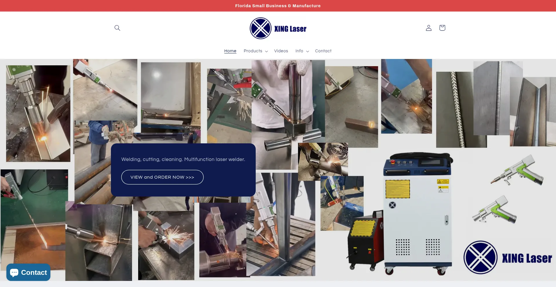 Website screenshot of Xinglaser.com