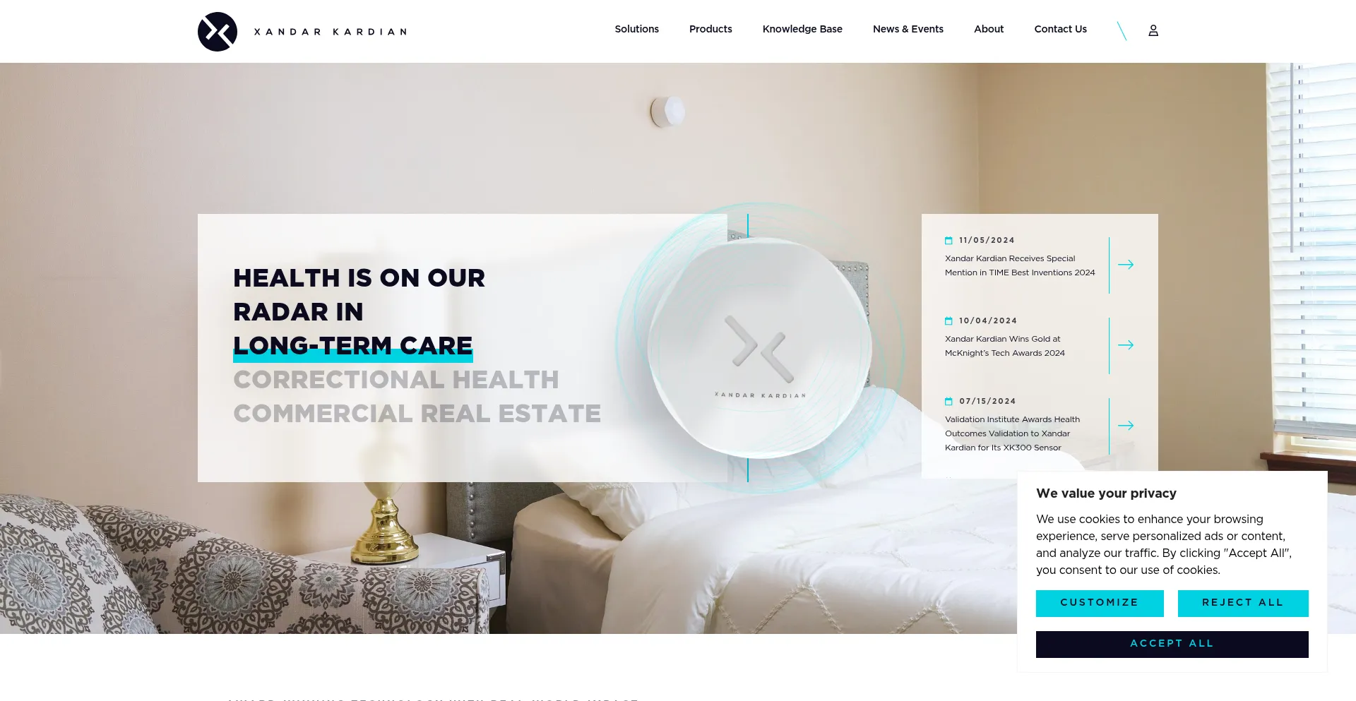 Website screenshot of Xkcorp.com