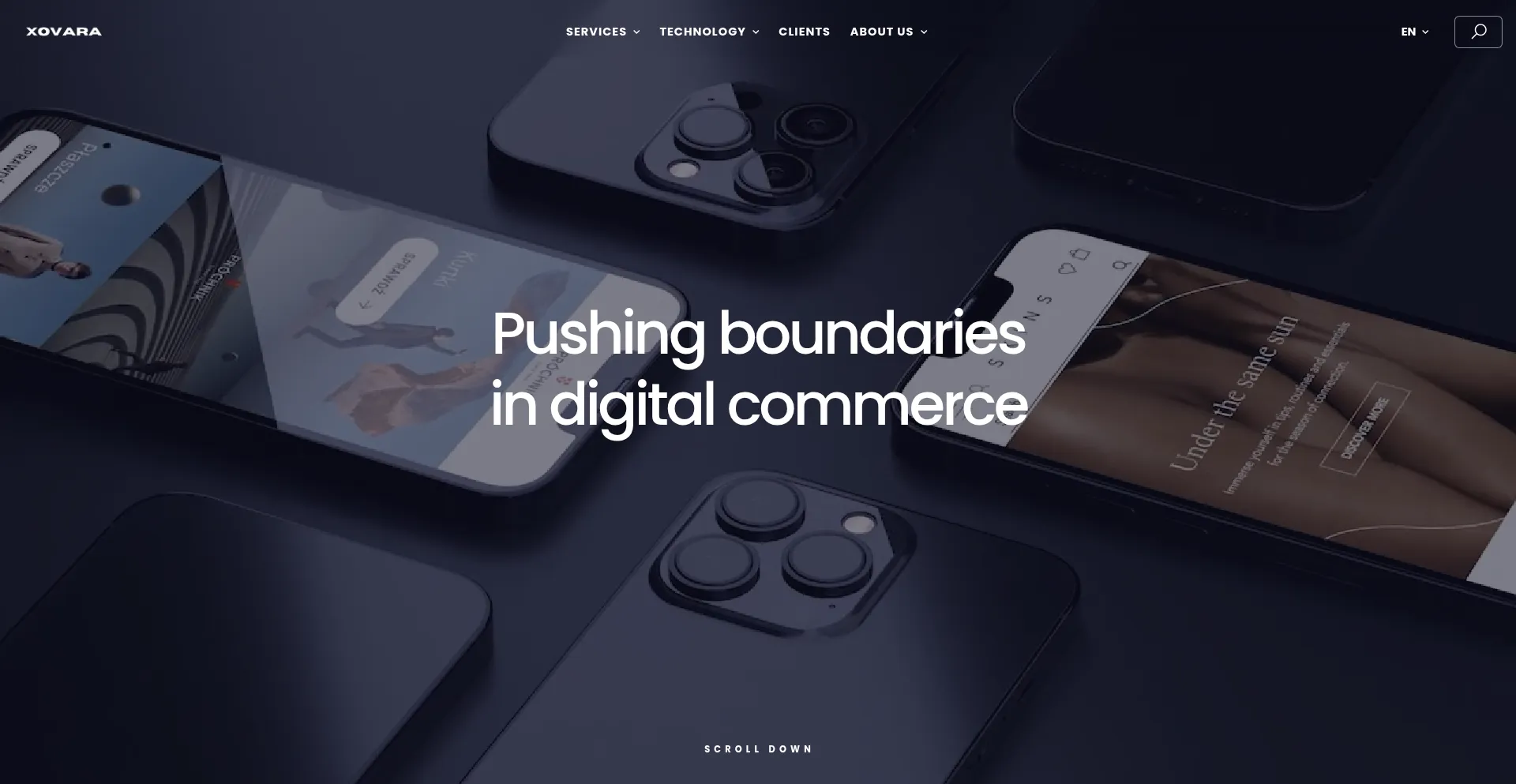 Website screenshot of Xovarasite.com