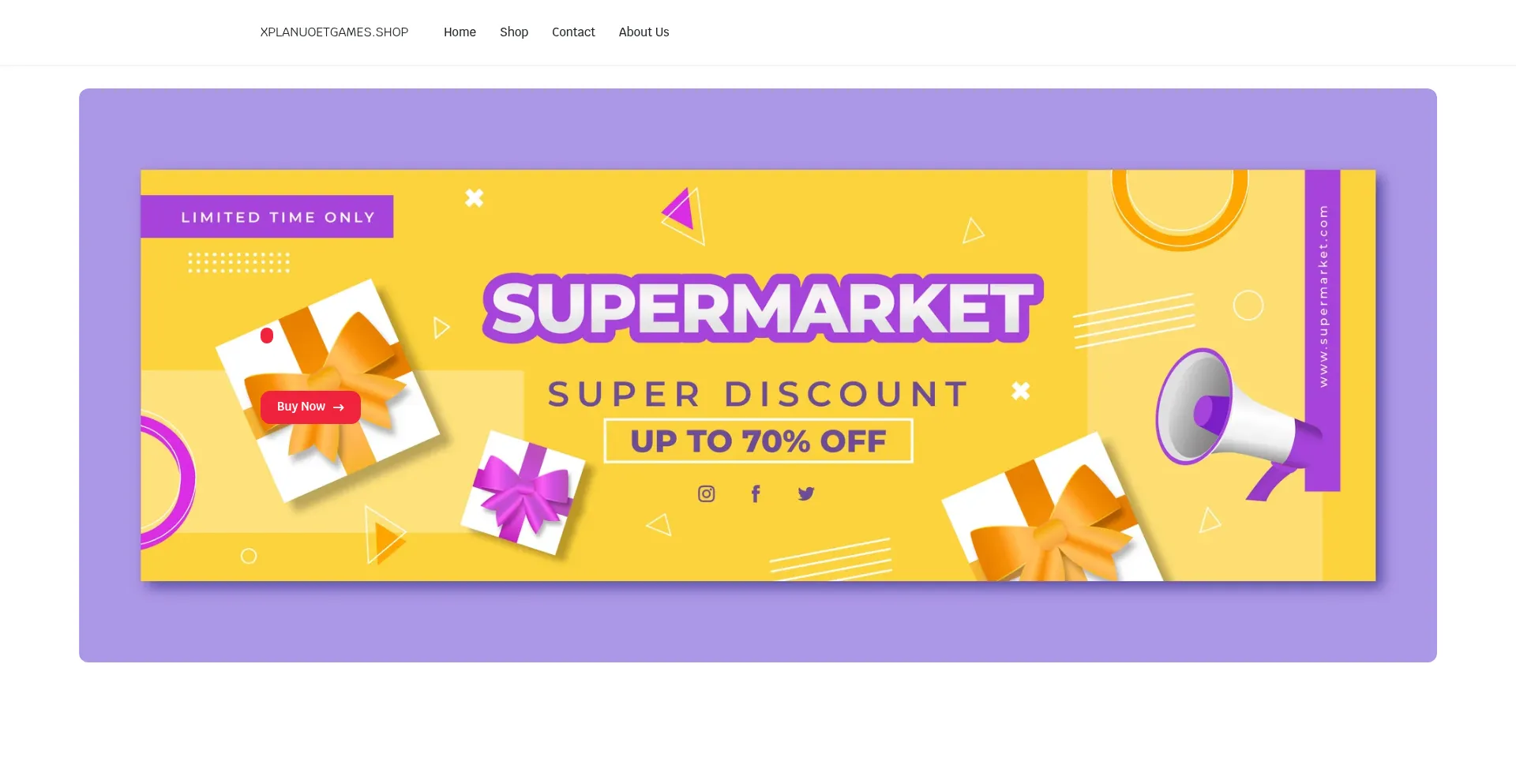Website screenshot of Xplanuoetgames.shop