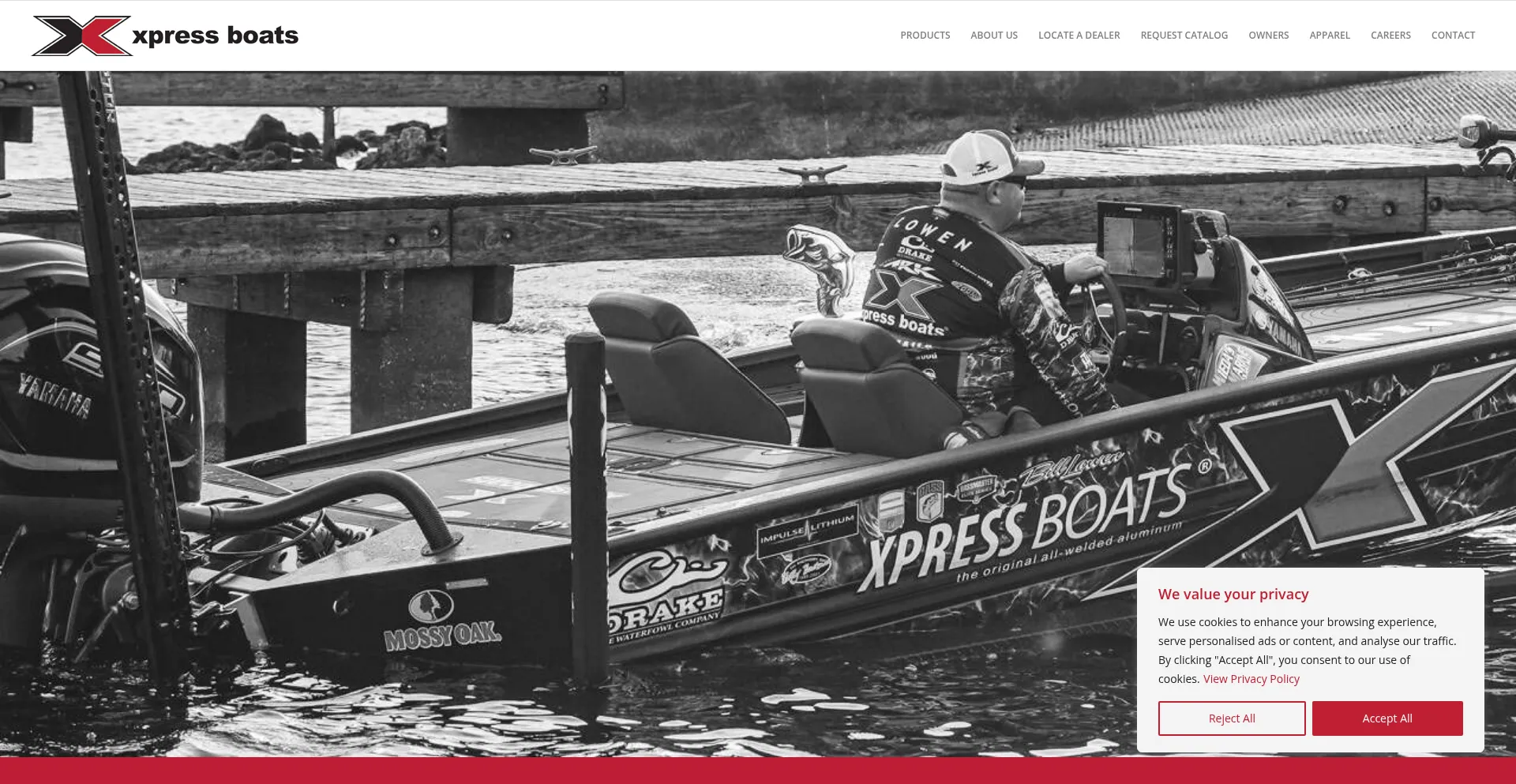 Website screenshot of Xpressboats.com