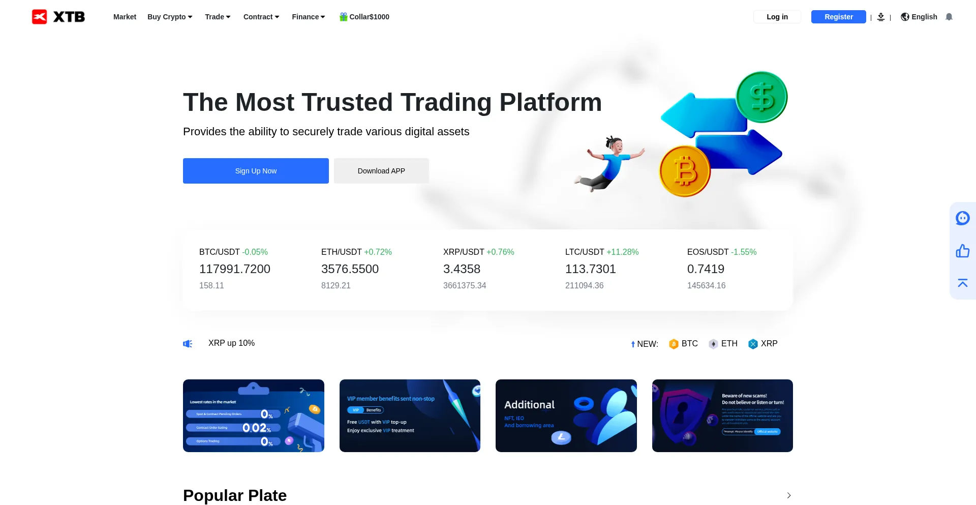 Website screenshot of Xtbusa.com