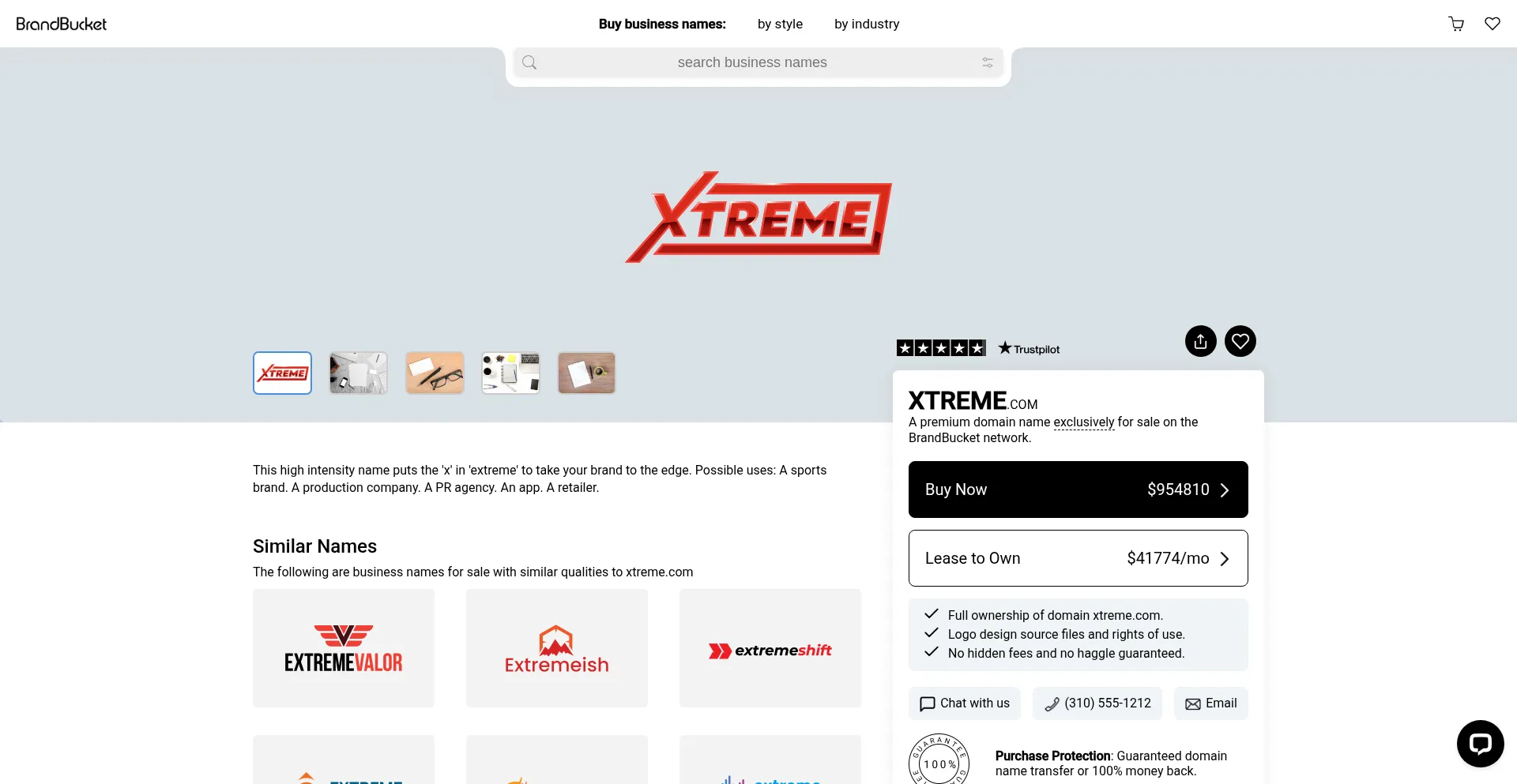 Website screenshot of Xtreme.com