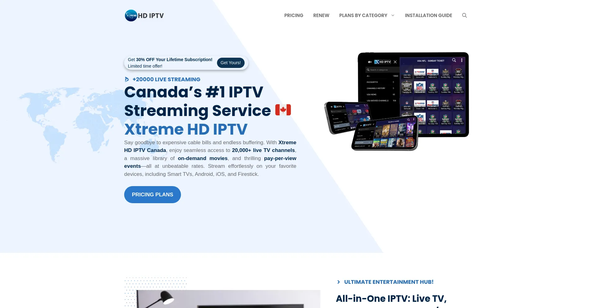 Website screenshot of Xtremehdcanada.com
