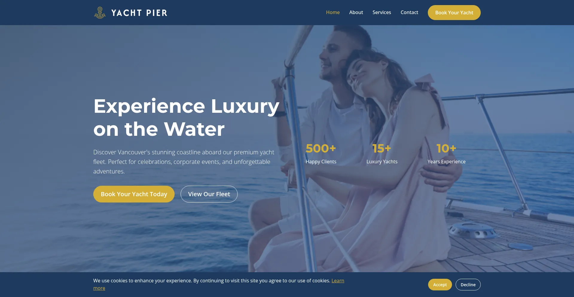 Website screenshot of Yachtpier.com