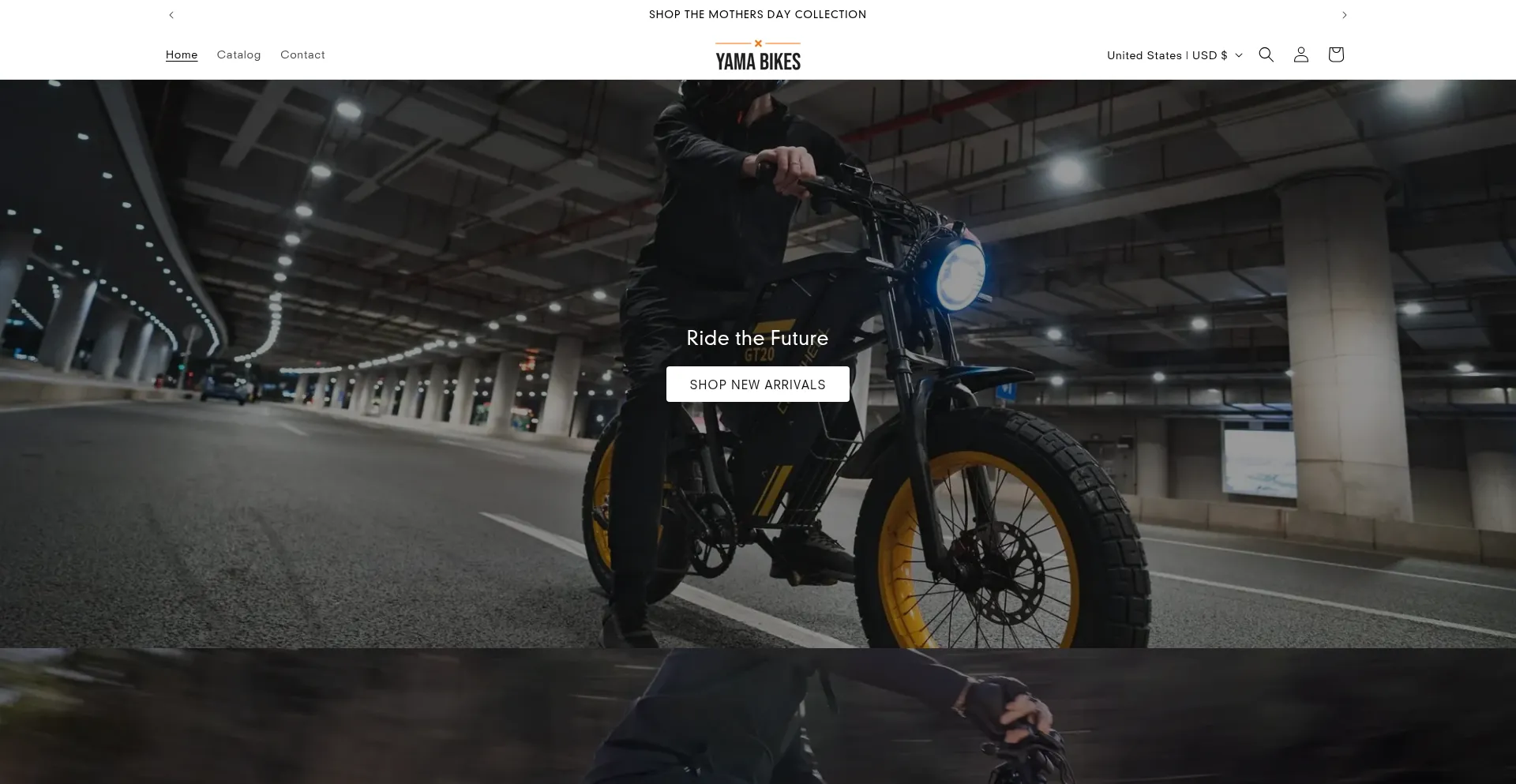 Website screenshot of Yamabikes.com