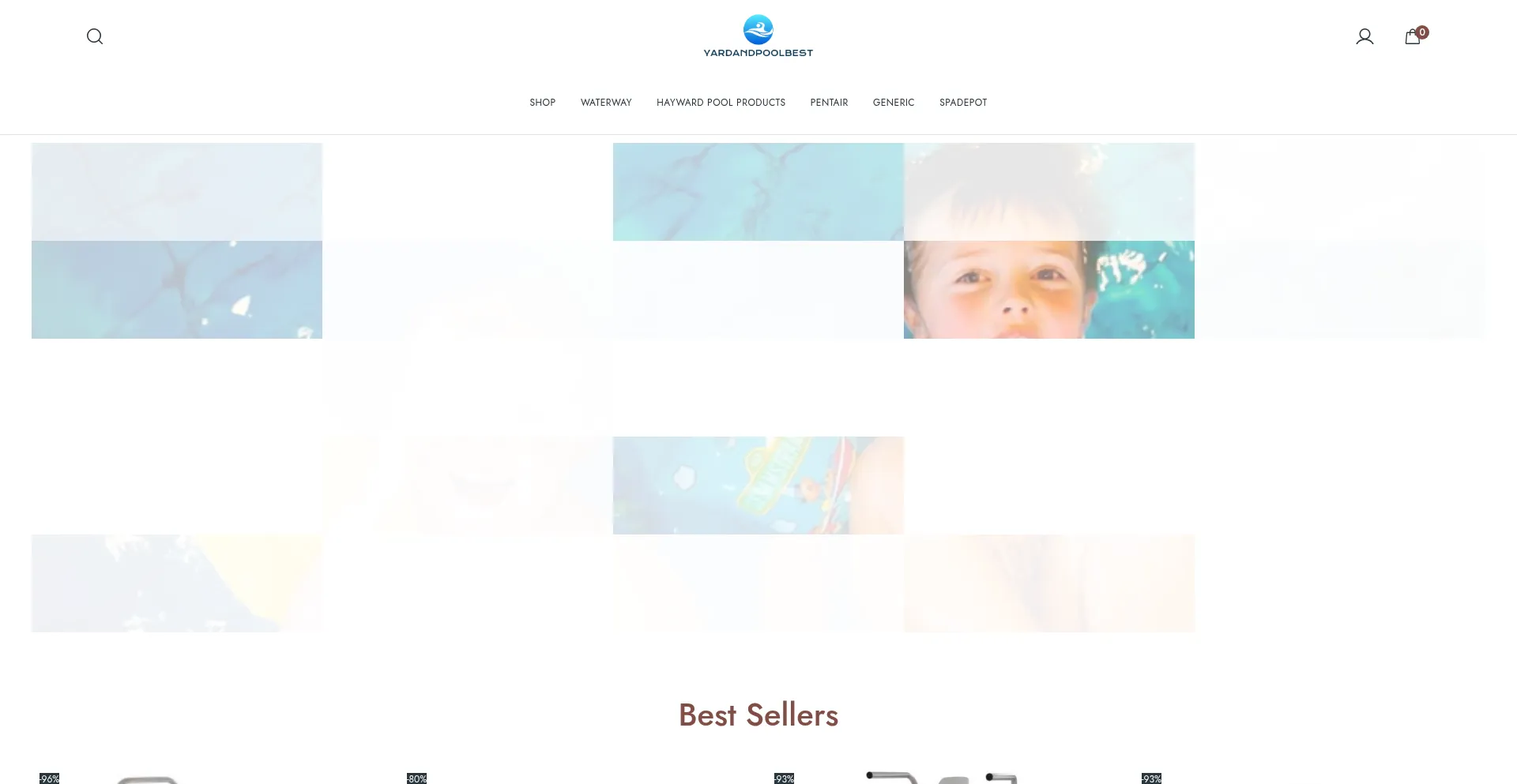 Website screenshot of Yardandpoolbest.com