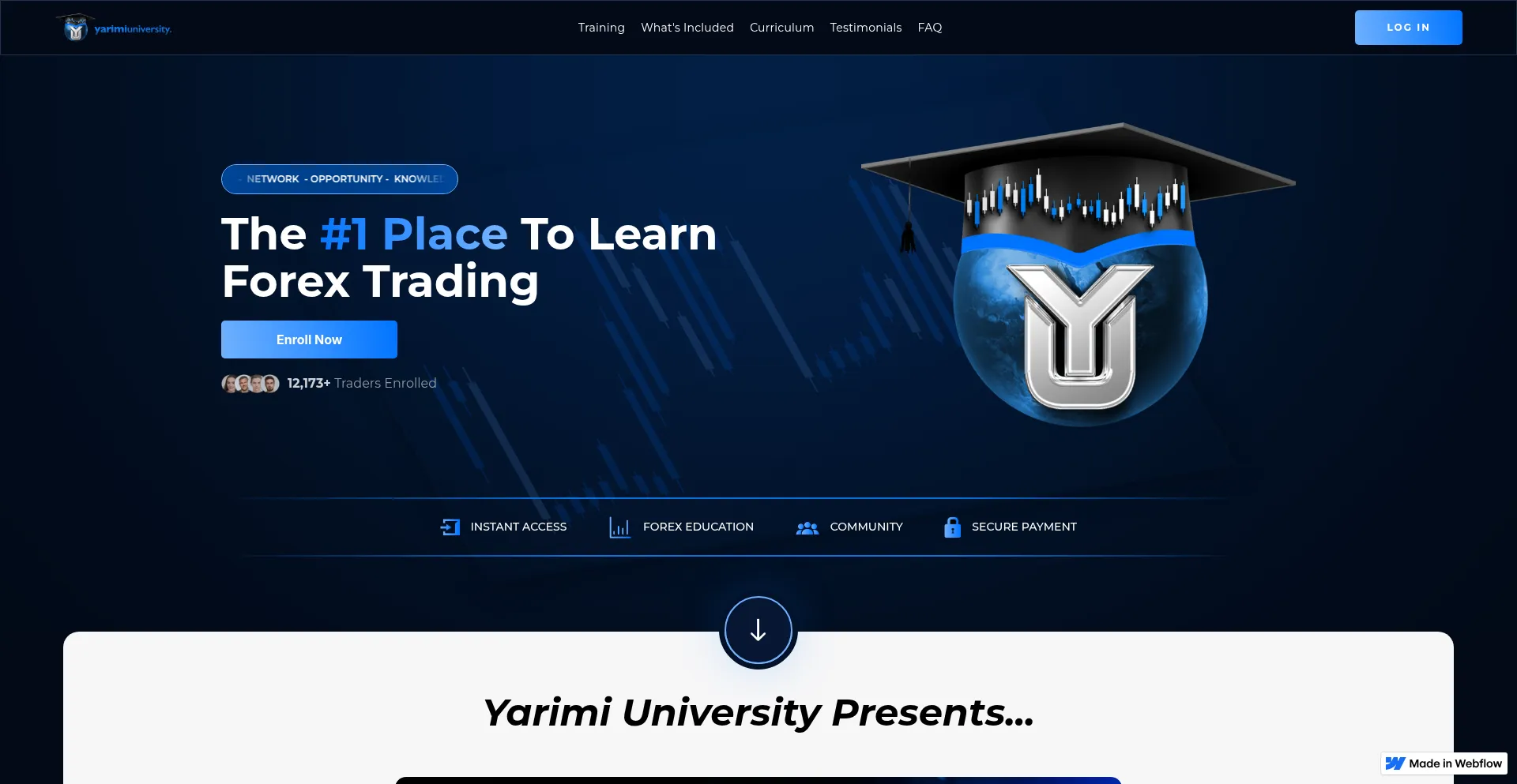 Website screenshot of Yarimiuniversity.com