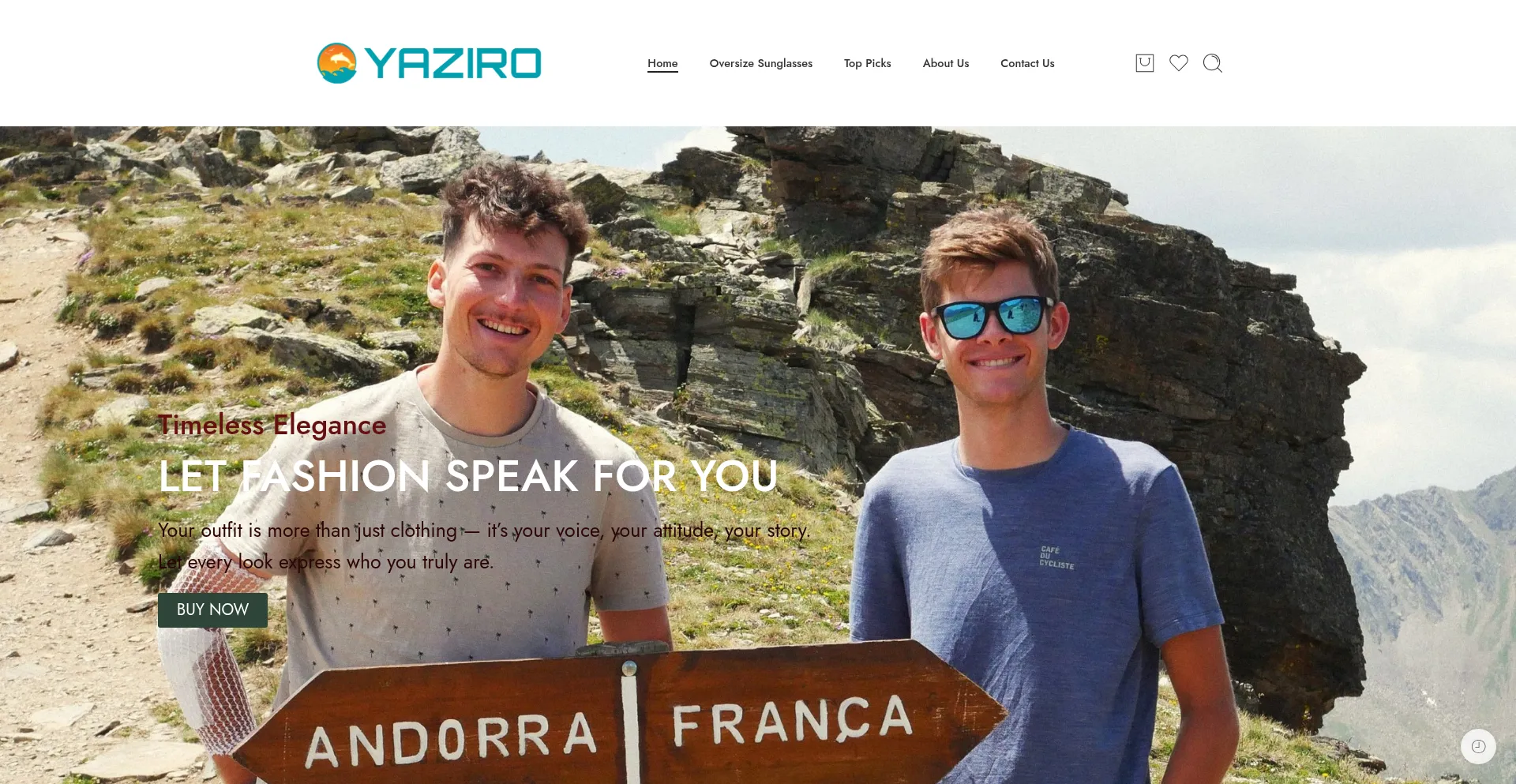 Website screenshot of Yaziro.eu