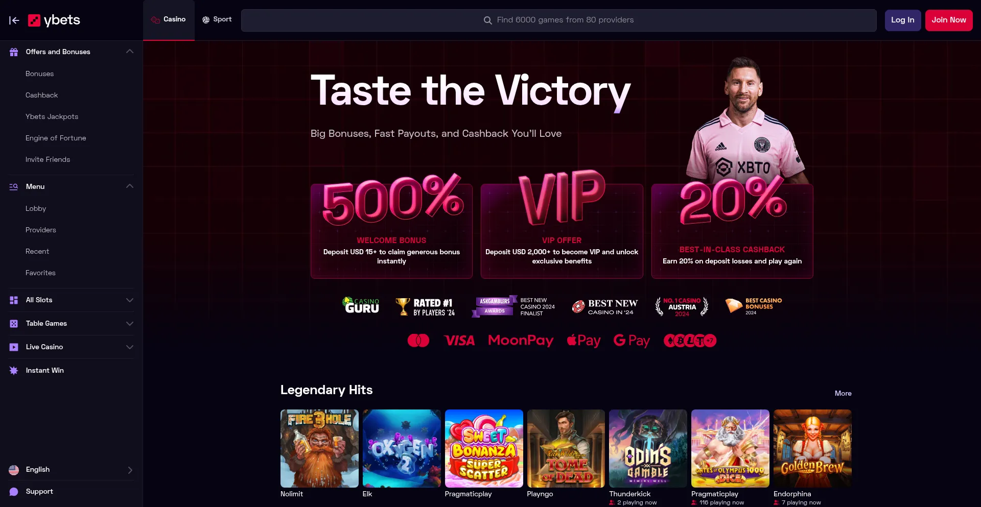Ybets1.io Screenshot