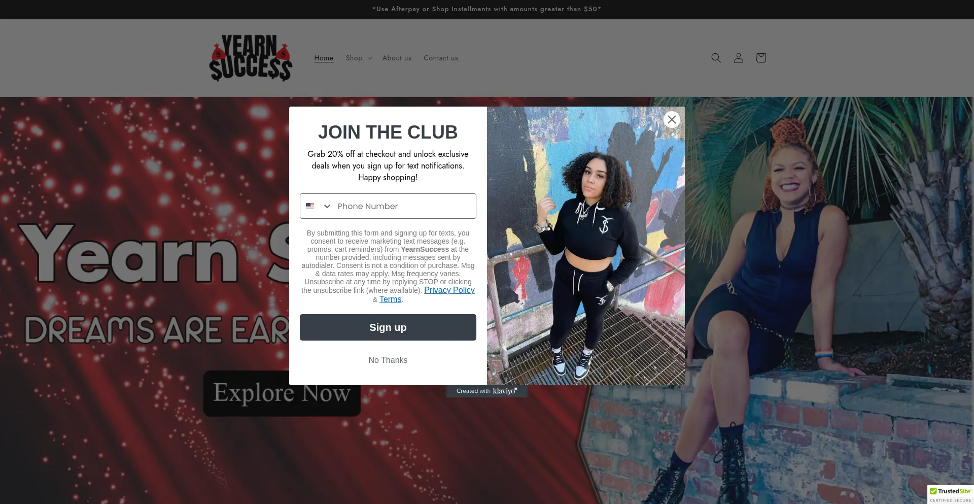 Yearnsuccess.com Screenshot