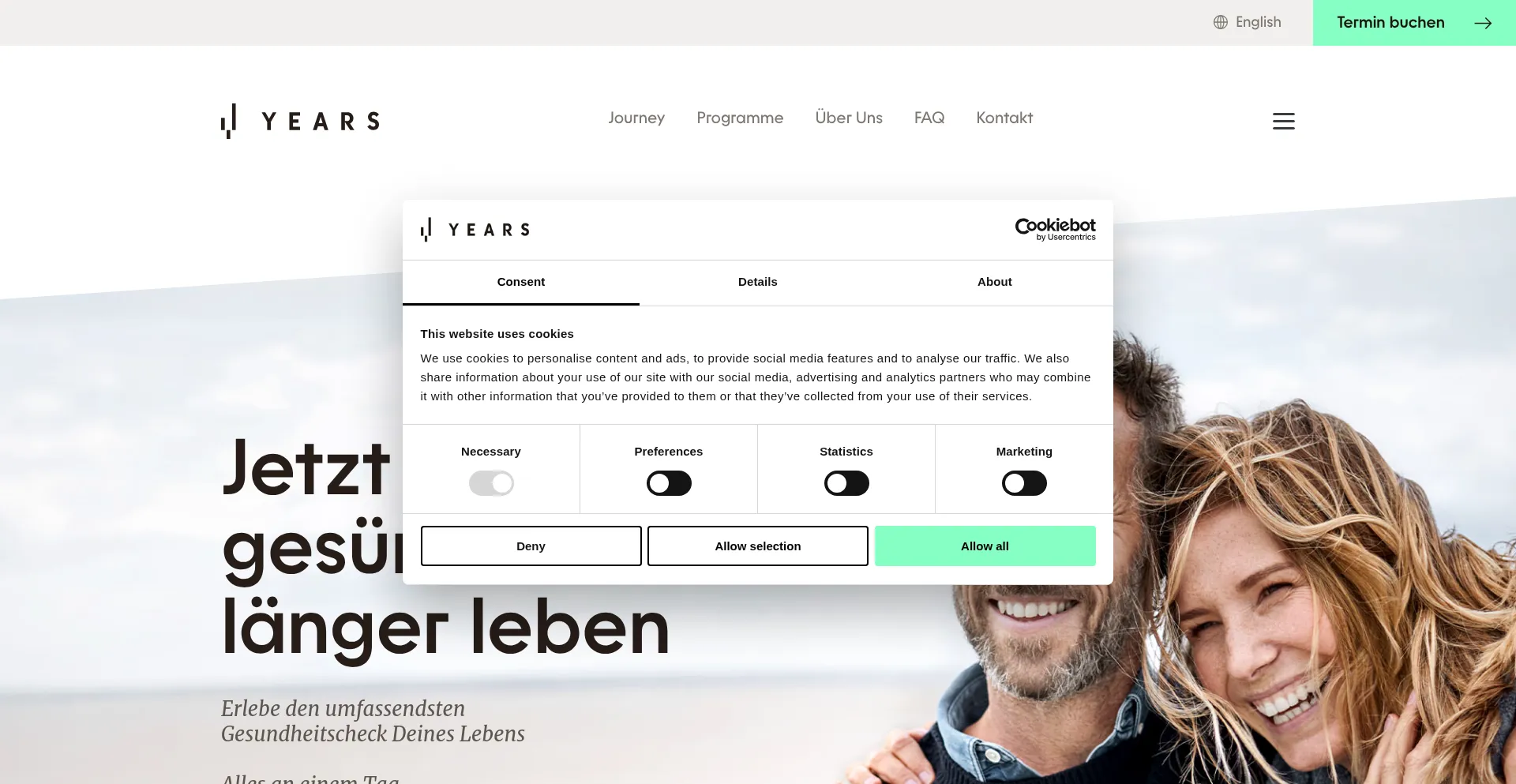 Website screenshot of Years.co