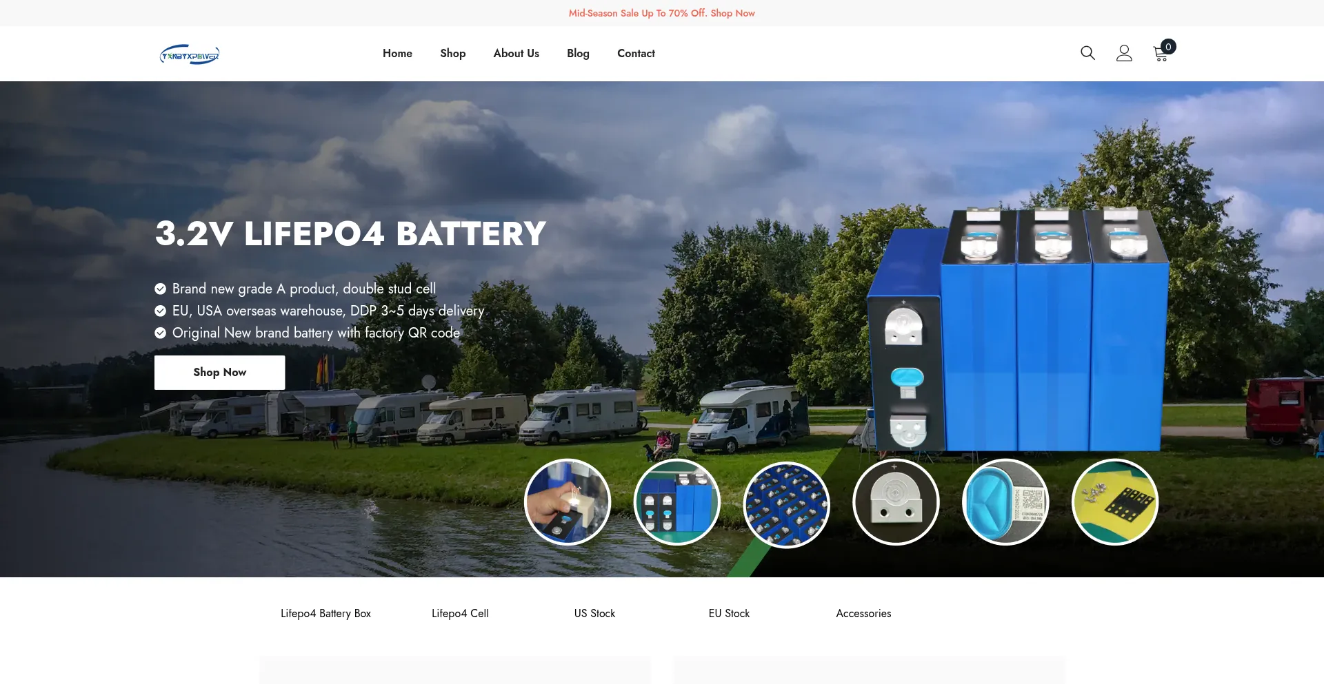 Website screenshot of Yixiangpower.com